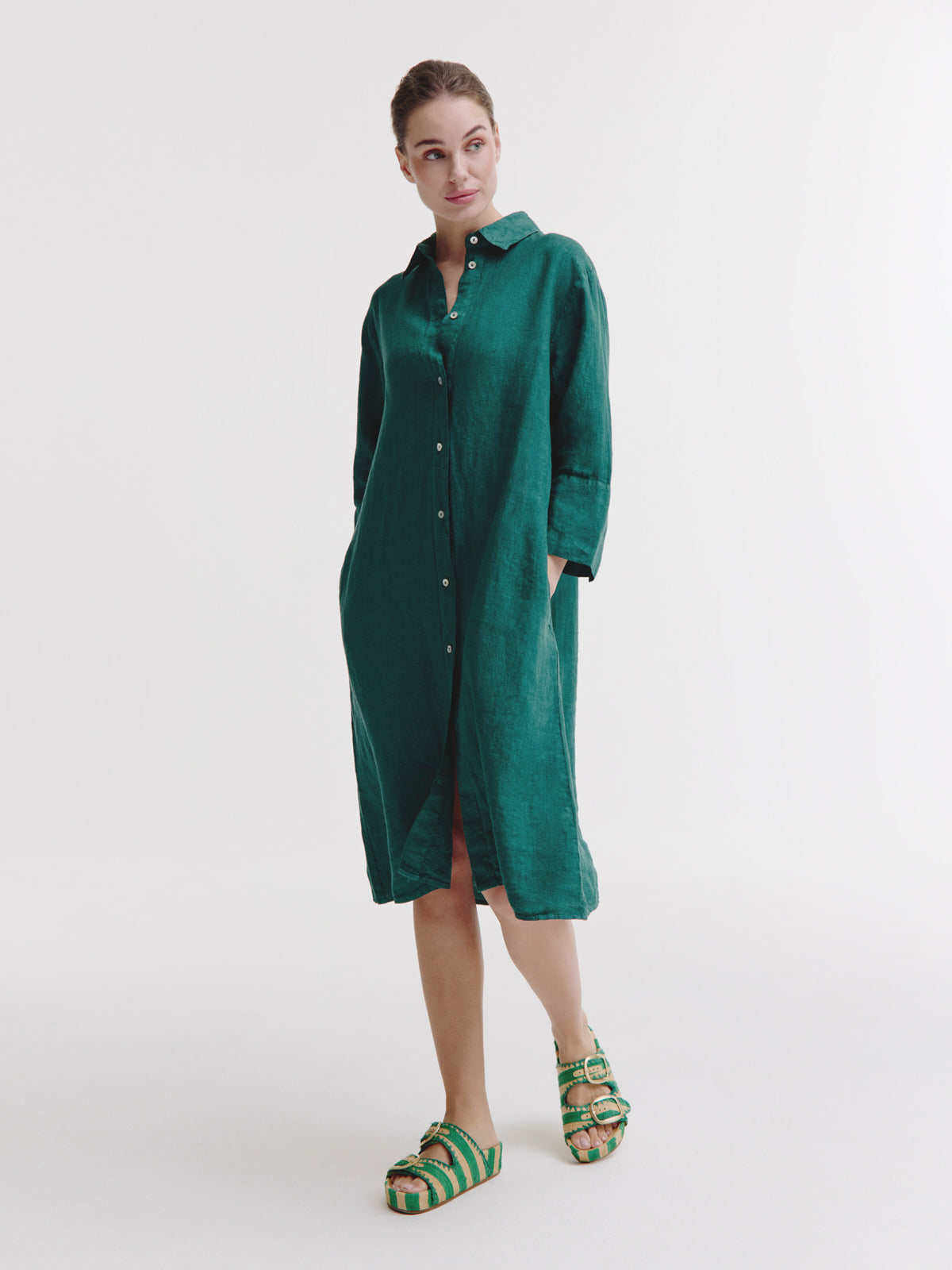 Bailyn Dress – Modern Linen Shirt Dress