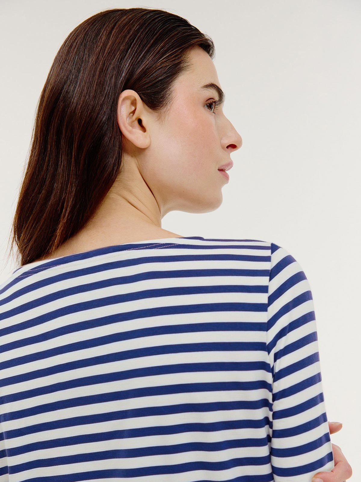 Brit T-shirt | Indigo stripe