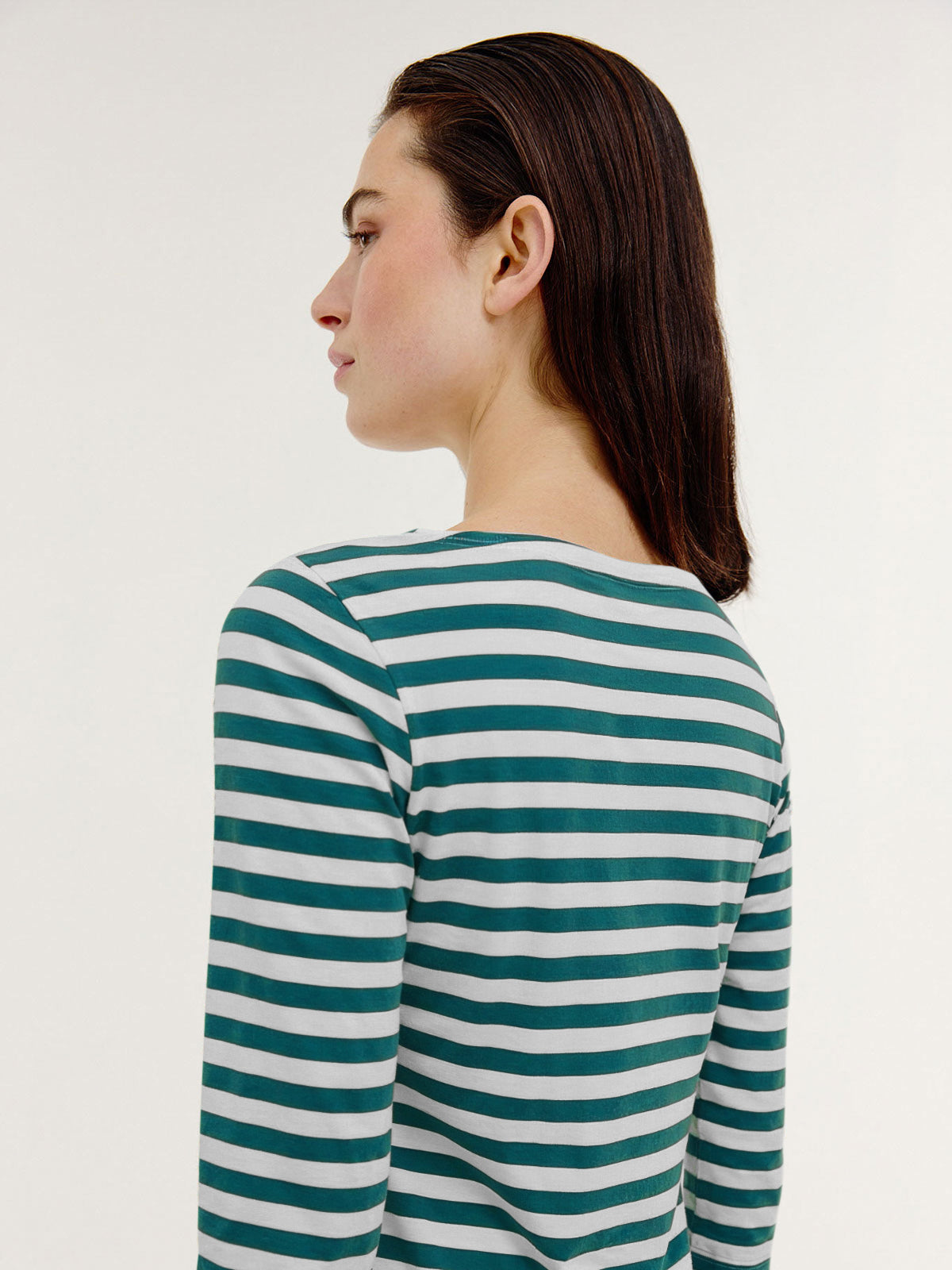 Brit T-shirt | Dark Green stripe