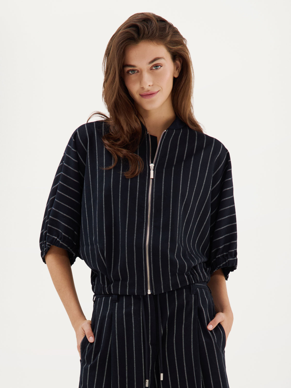 Benedict Jacket | Navy stripe