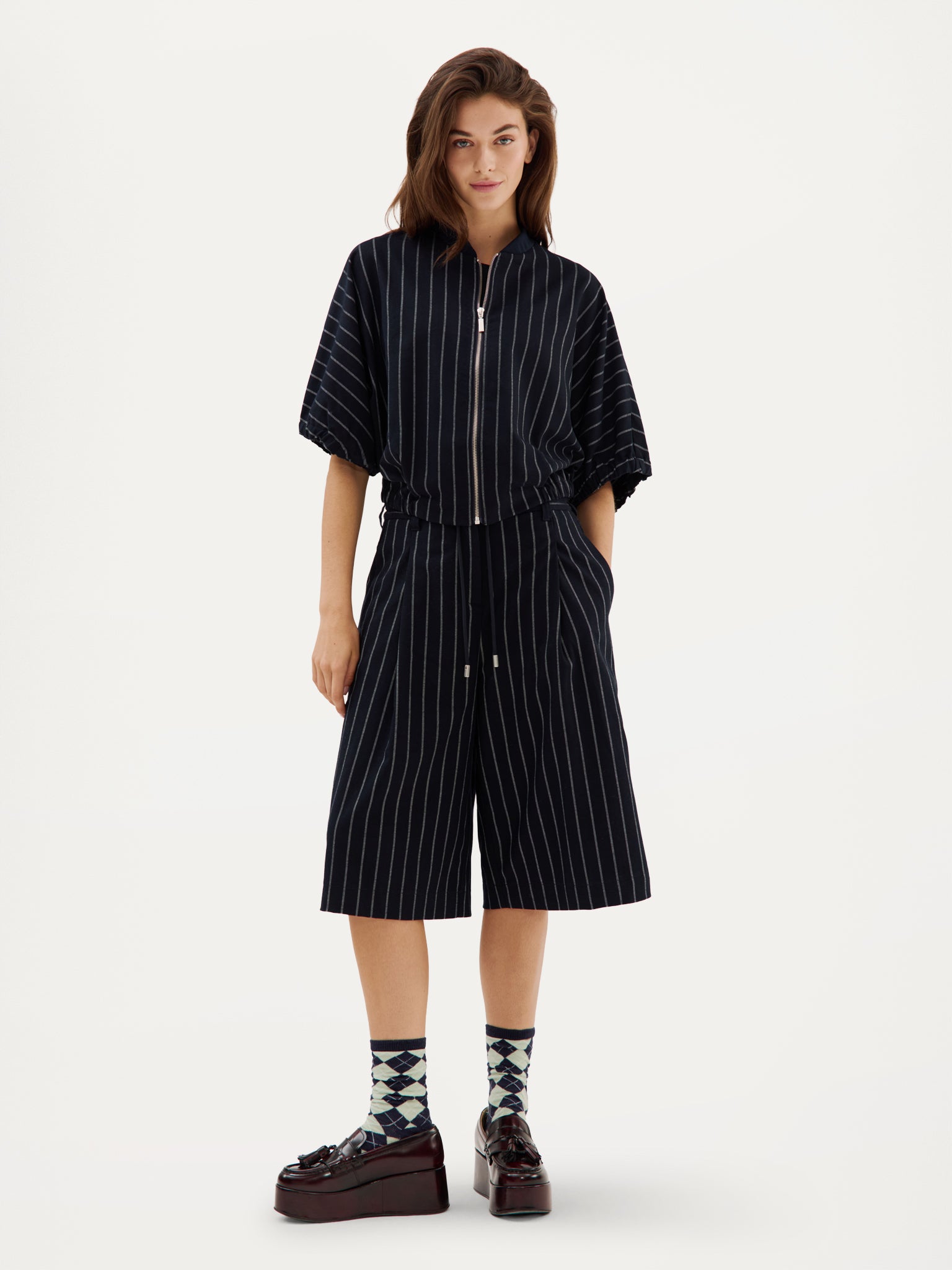 Benedict Jacket | Navy stripe