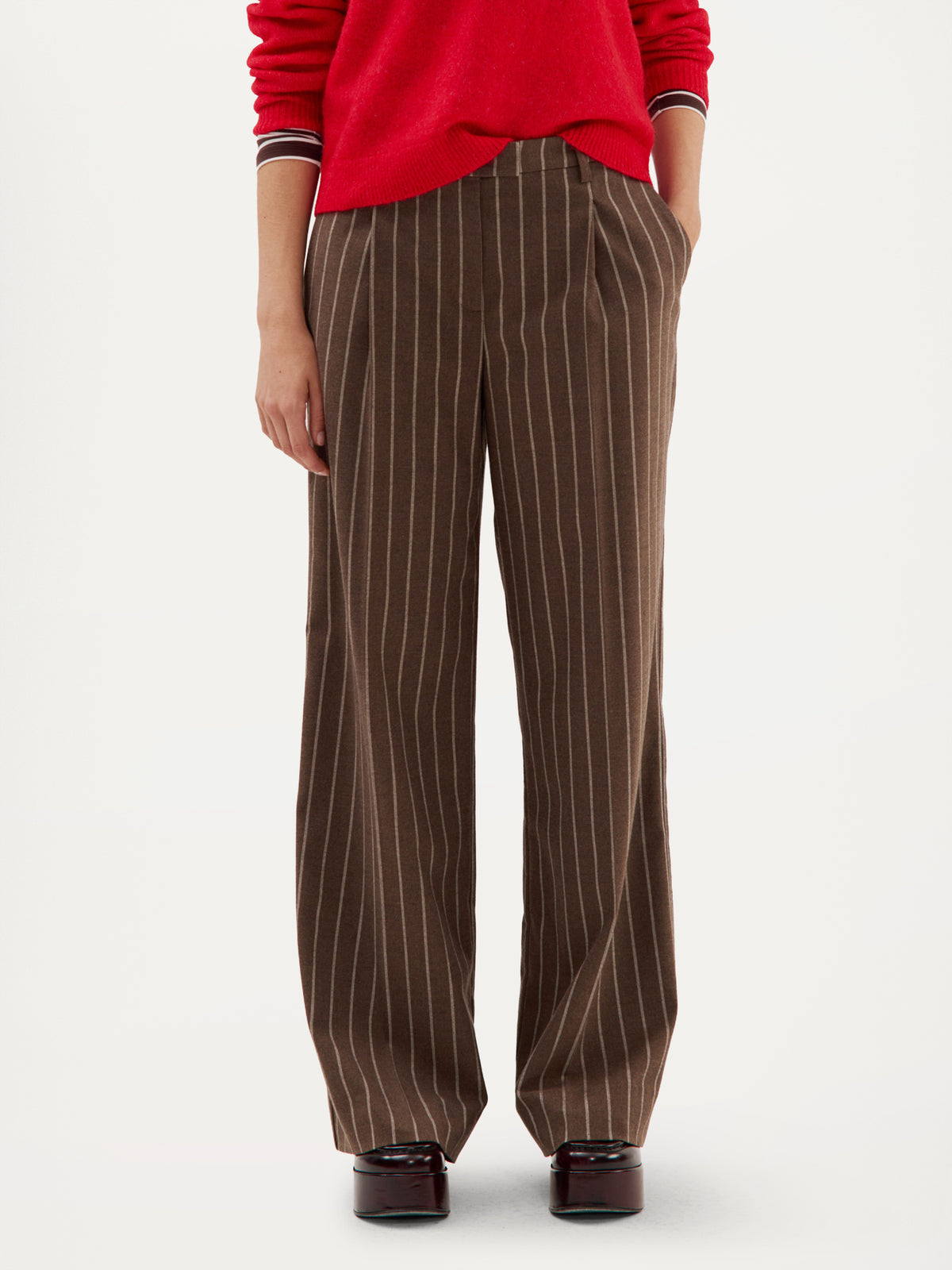 Clio Pant | Brown stripe