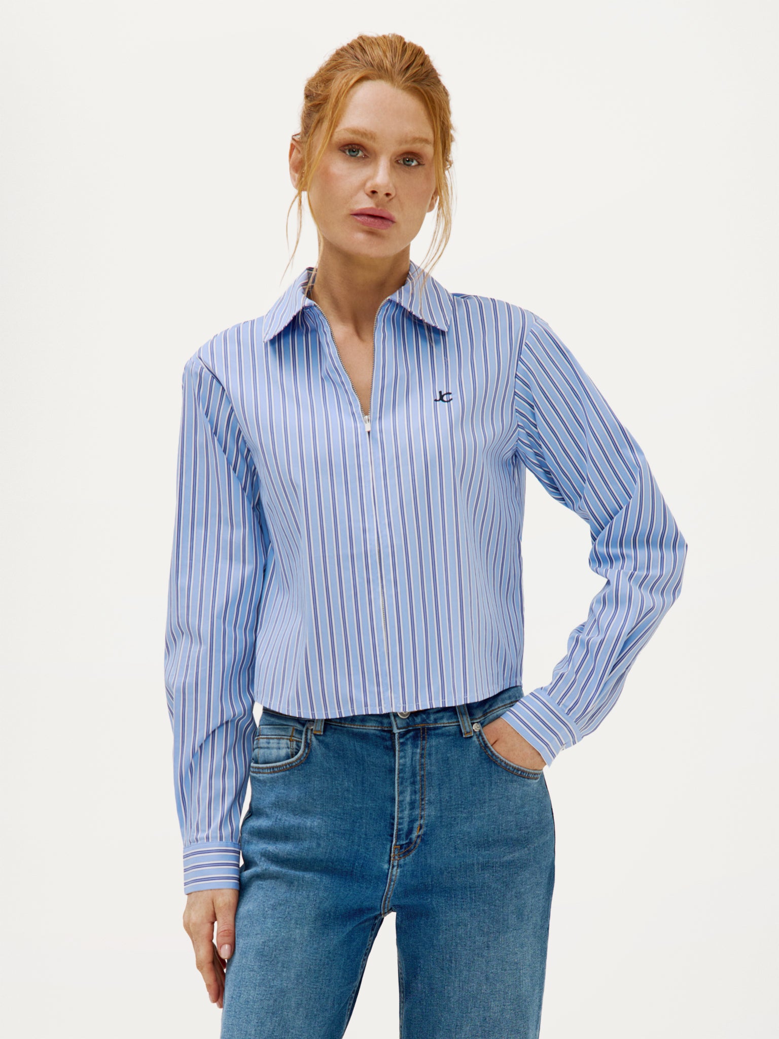 Bodine Blouse | Light Blue stripe