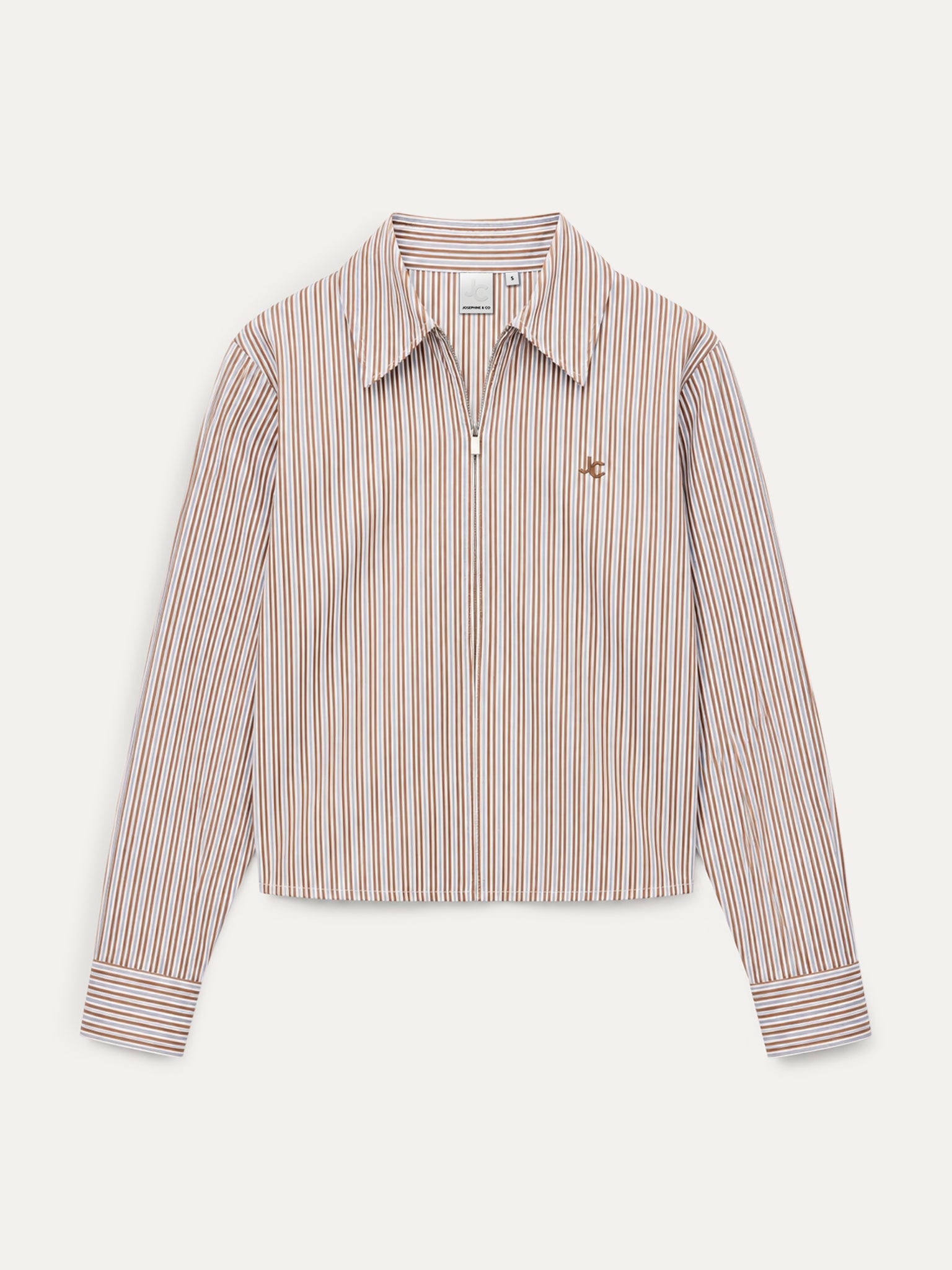 Bodine Blouse | Camel stripe