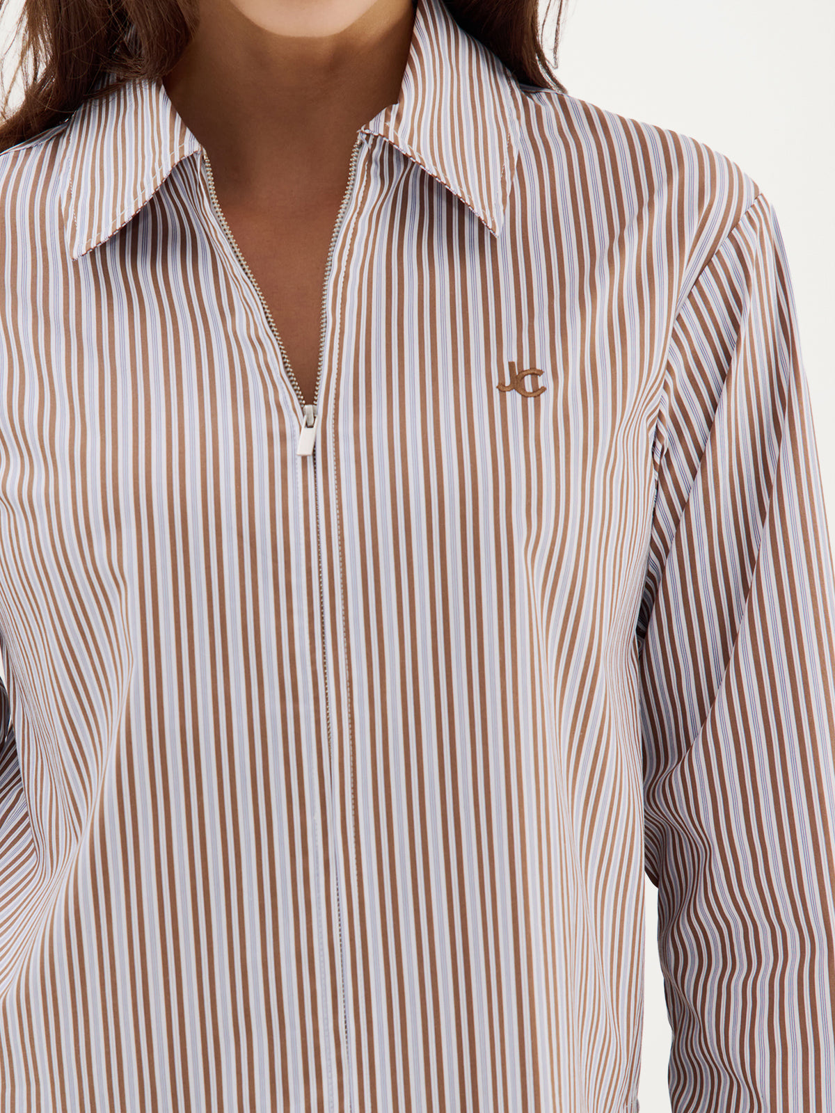 Bodine Blouse | Camel stripe