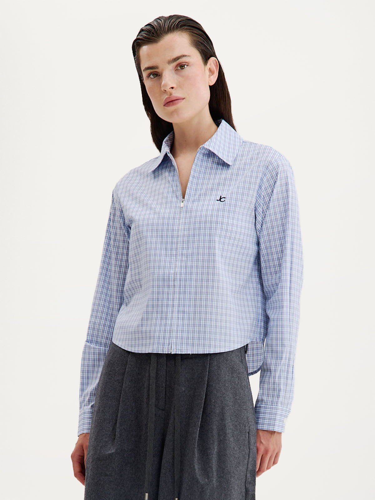 Bodine Blouse | Blue check