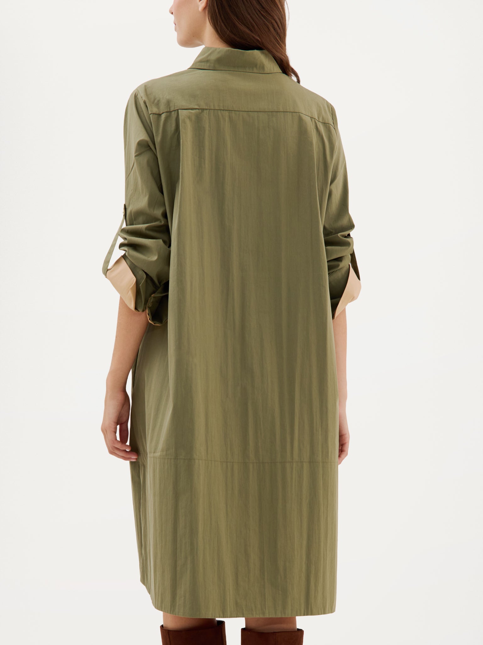 Caron Dress | Moss Green