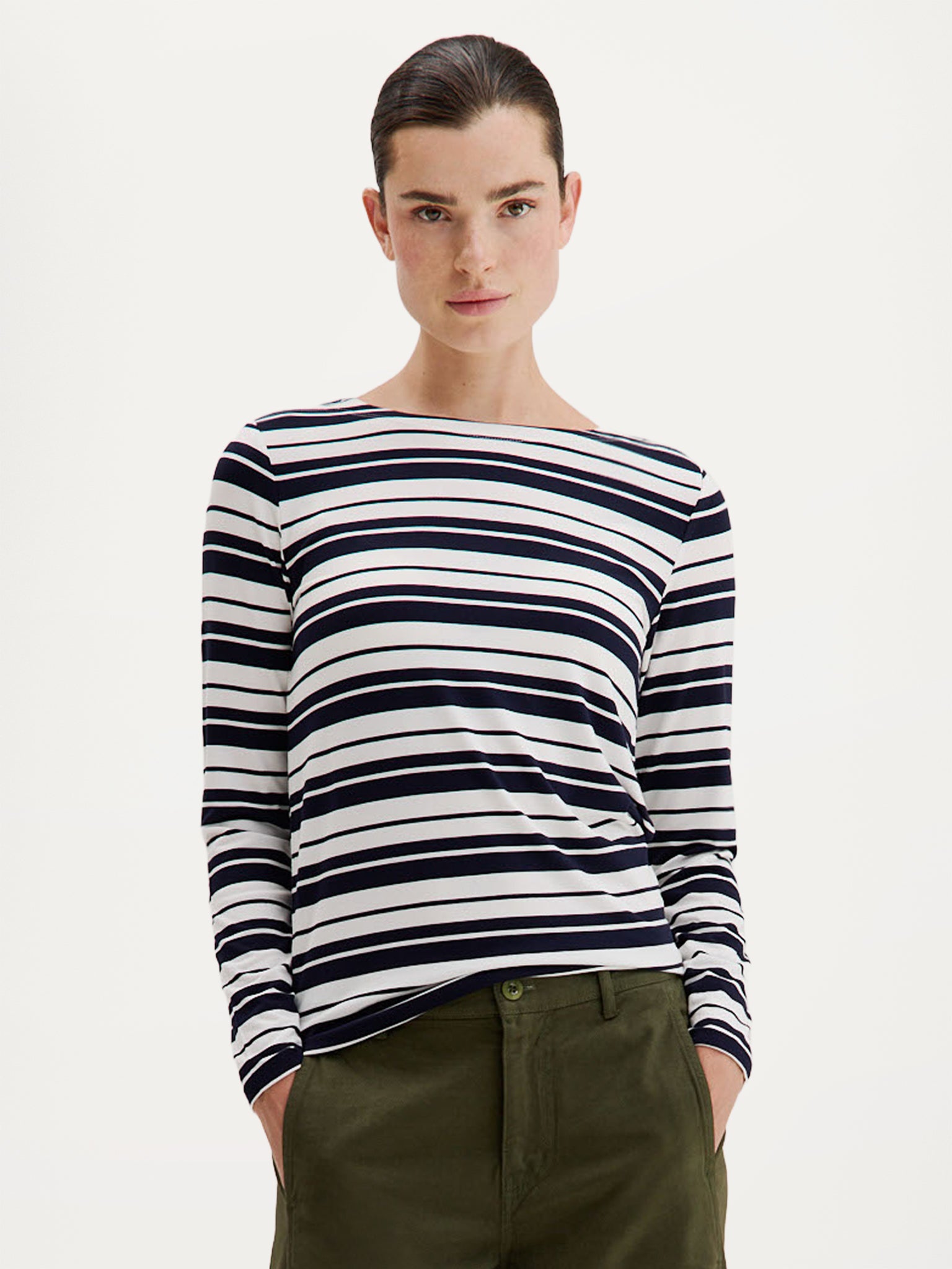 Aline T-Shirt | Navy stripe