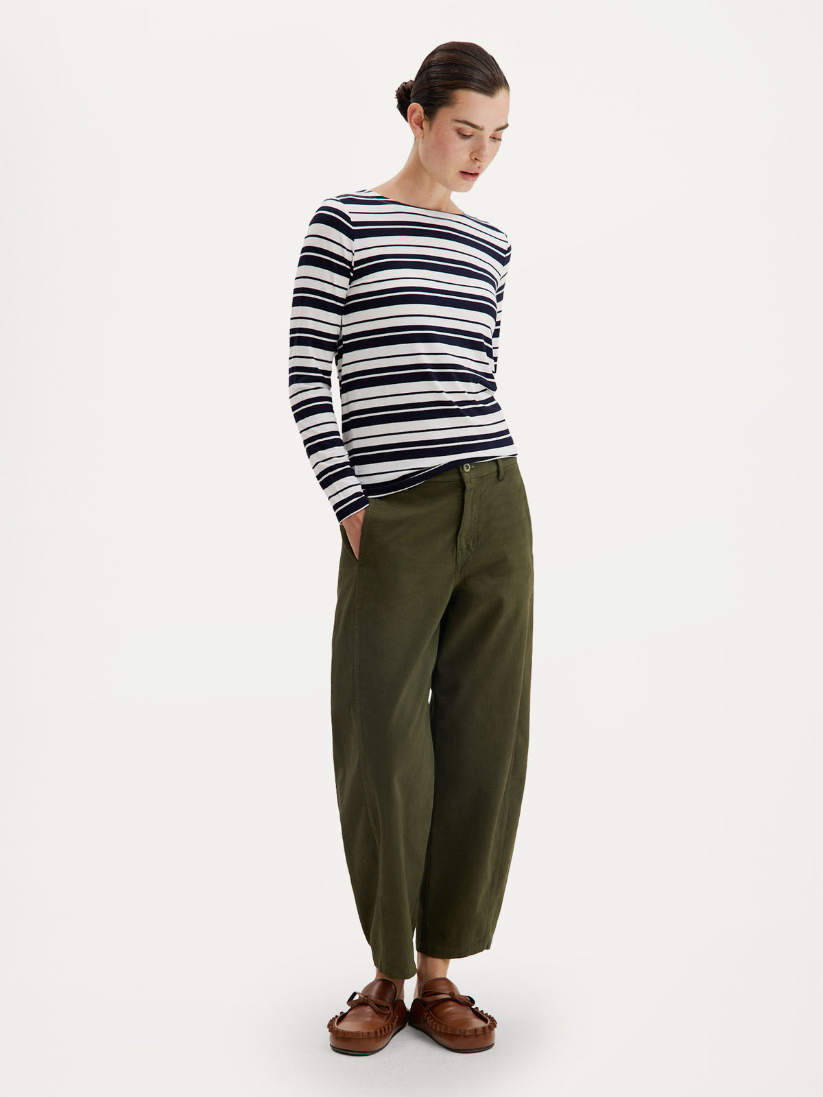 Aline T-Shirt | Navy stripe