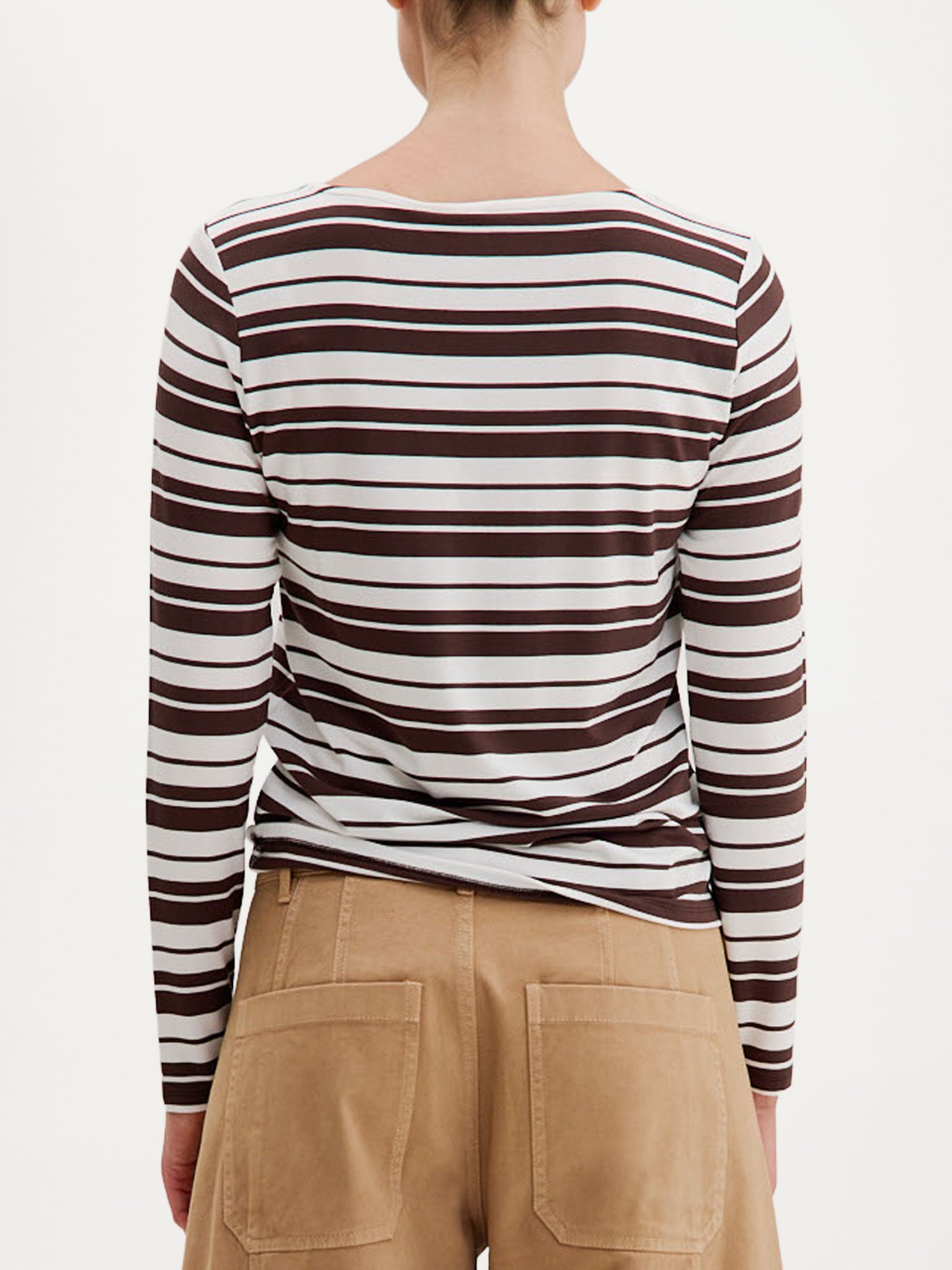 Aline T-Shirt | Brown stripe