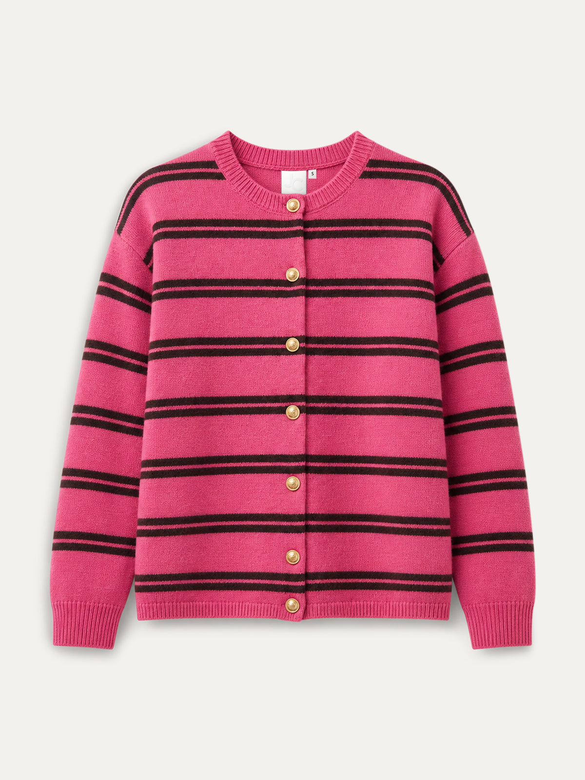 Chiara Cardigan | Stripe Fuchia