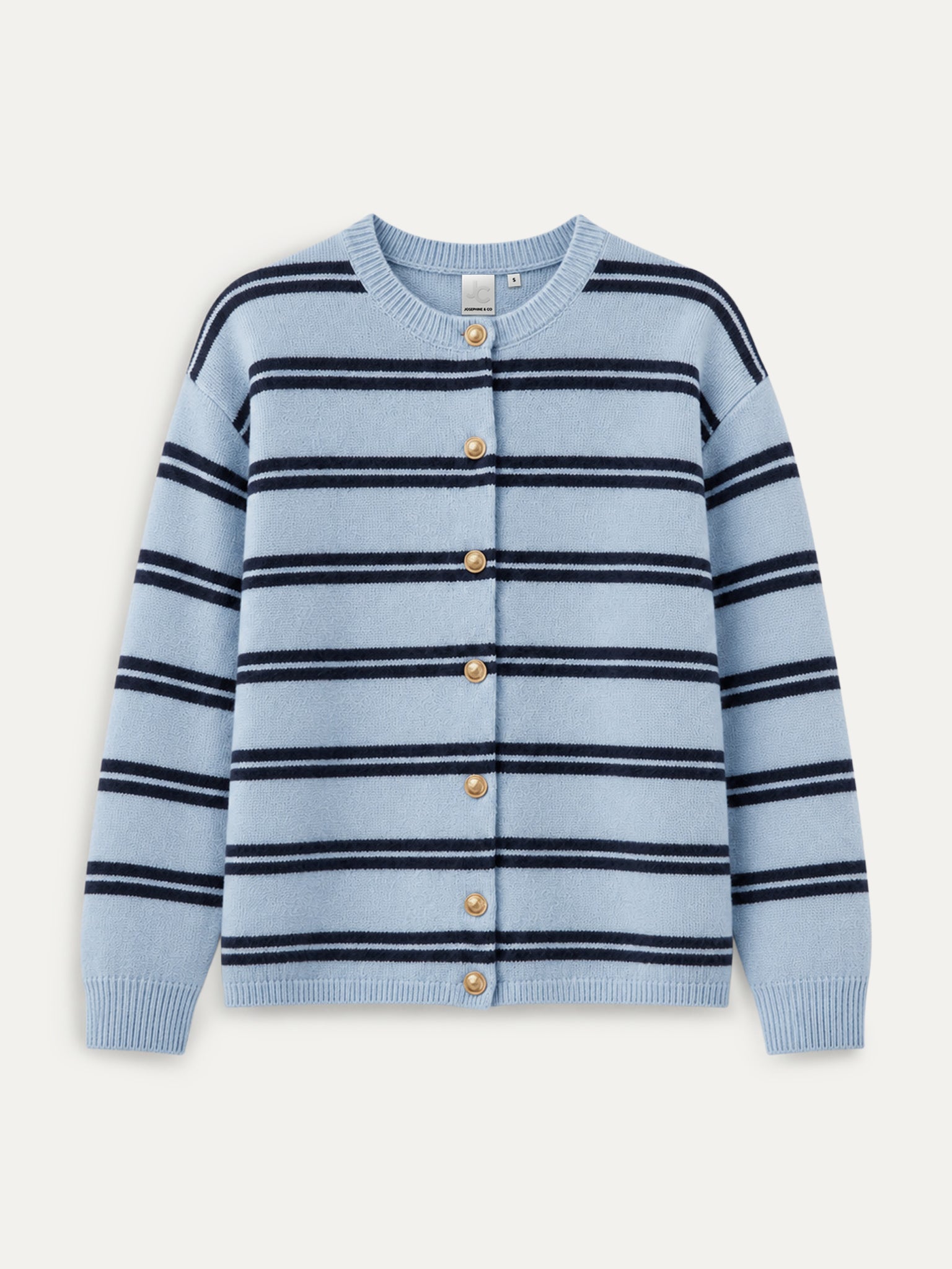 Chiara Cardigan | Light Blue stripe