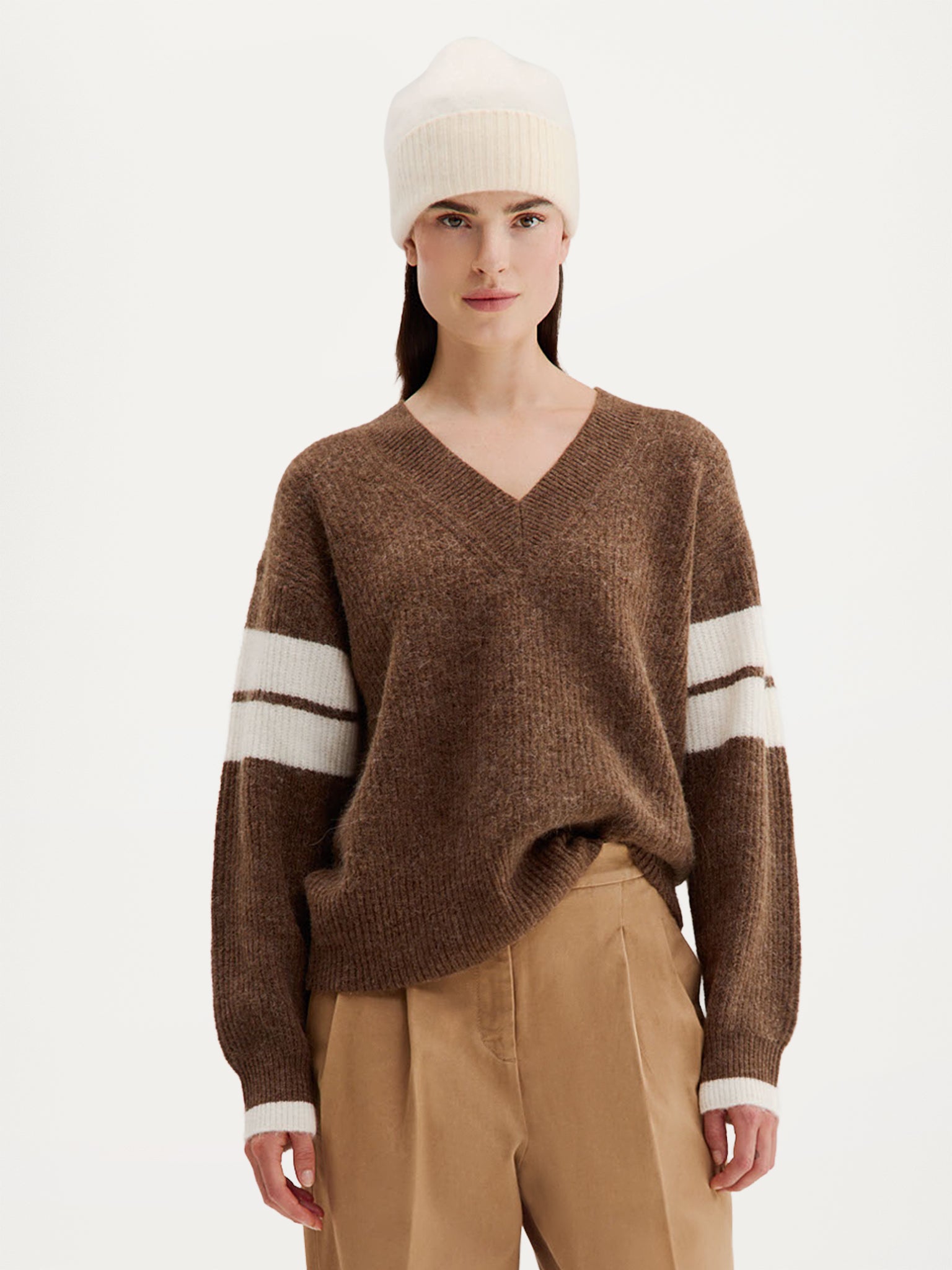 Clay Sweater | Brown stripe