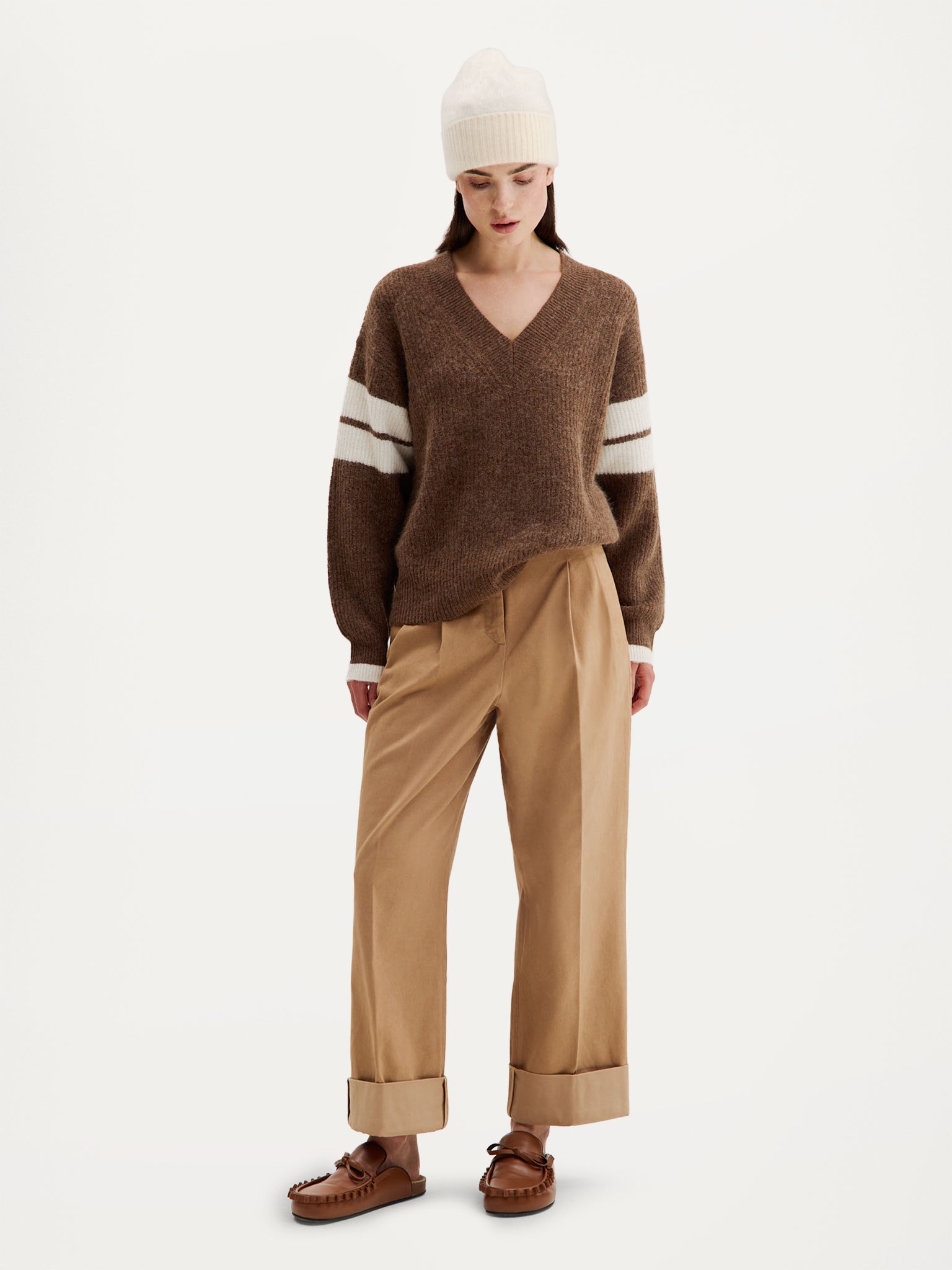 Clay Sweater | Brown stripe