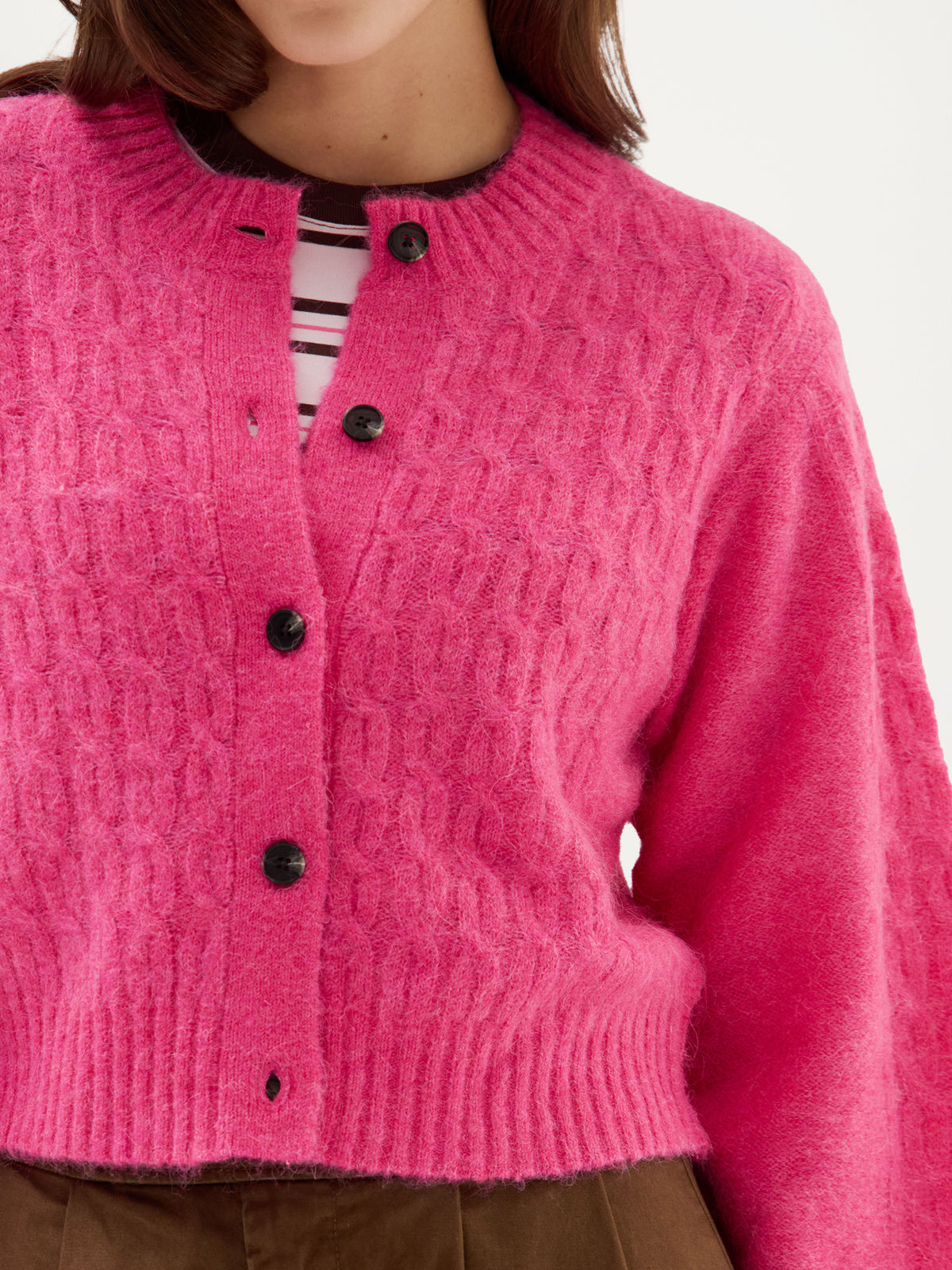 Clarke Cardigan | Fuchsia