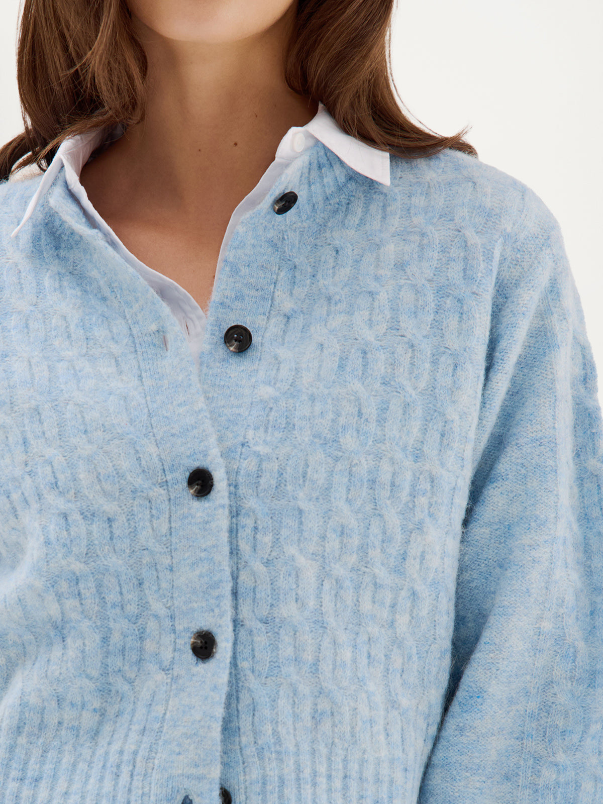 Clarke Cardigan | Light blue melange