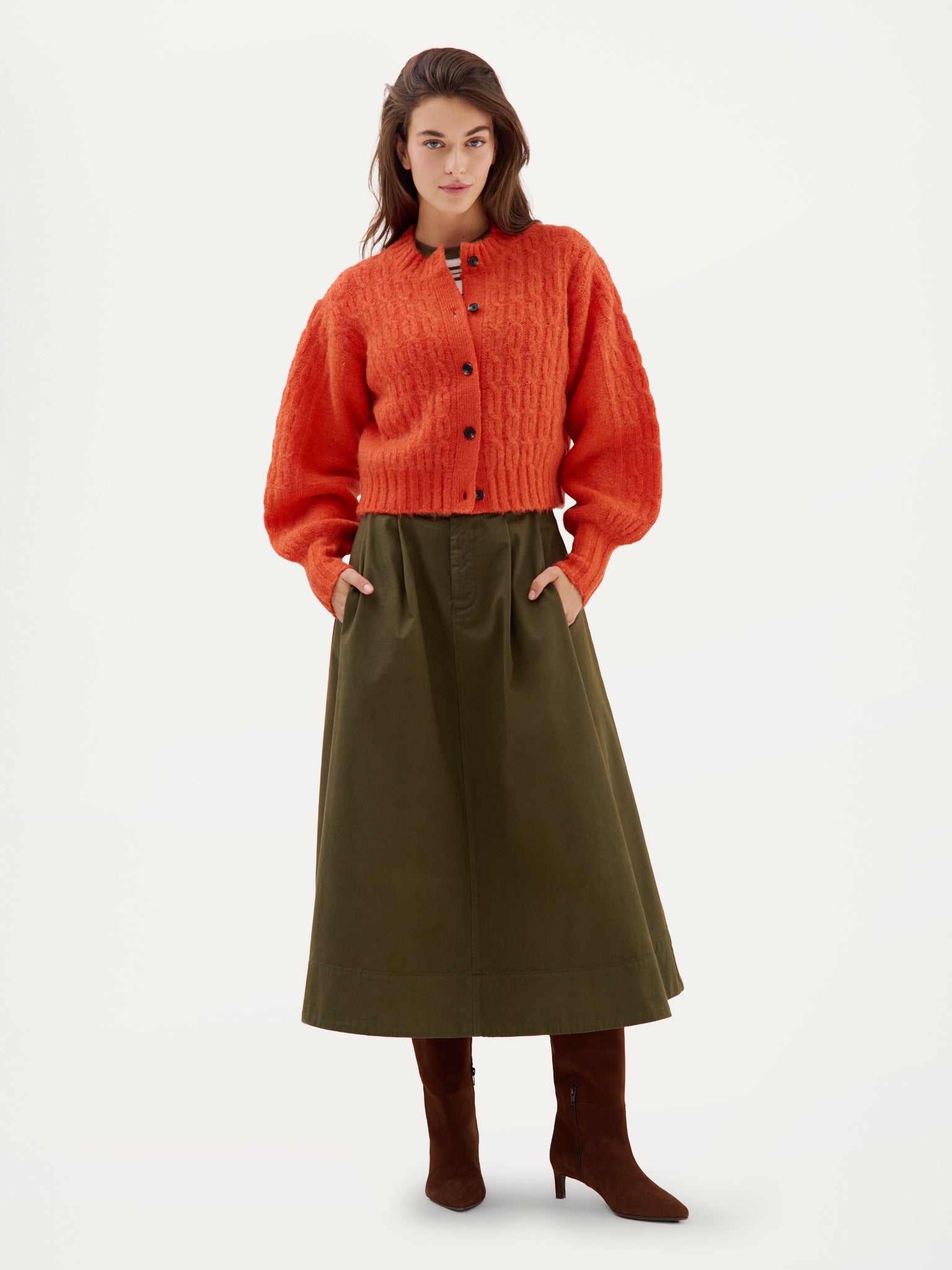 Clarke Cardigan | Orange