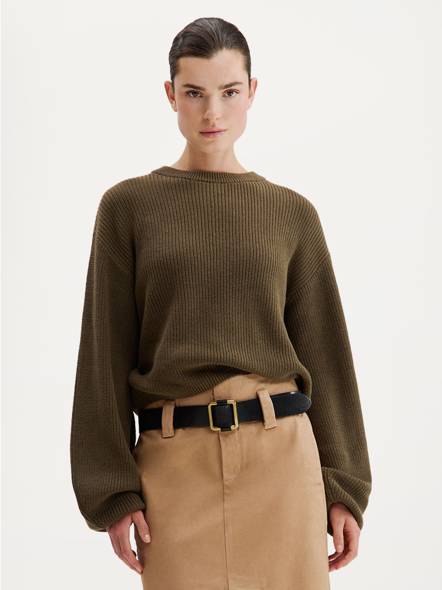 Coral Sweater | Moss Green