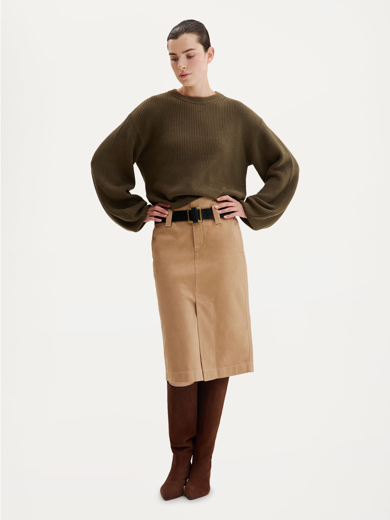 Coral Sweater | Moss Green