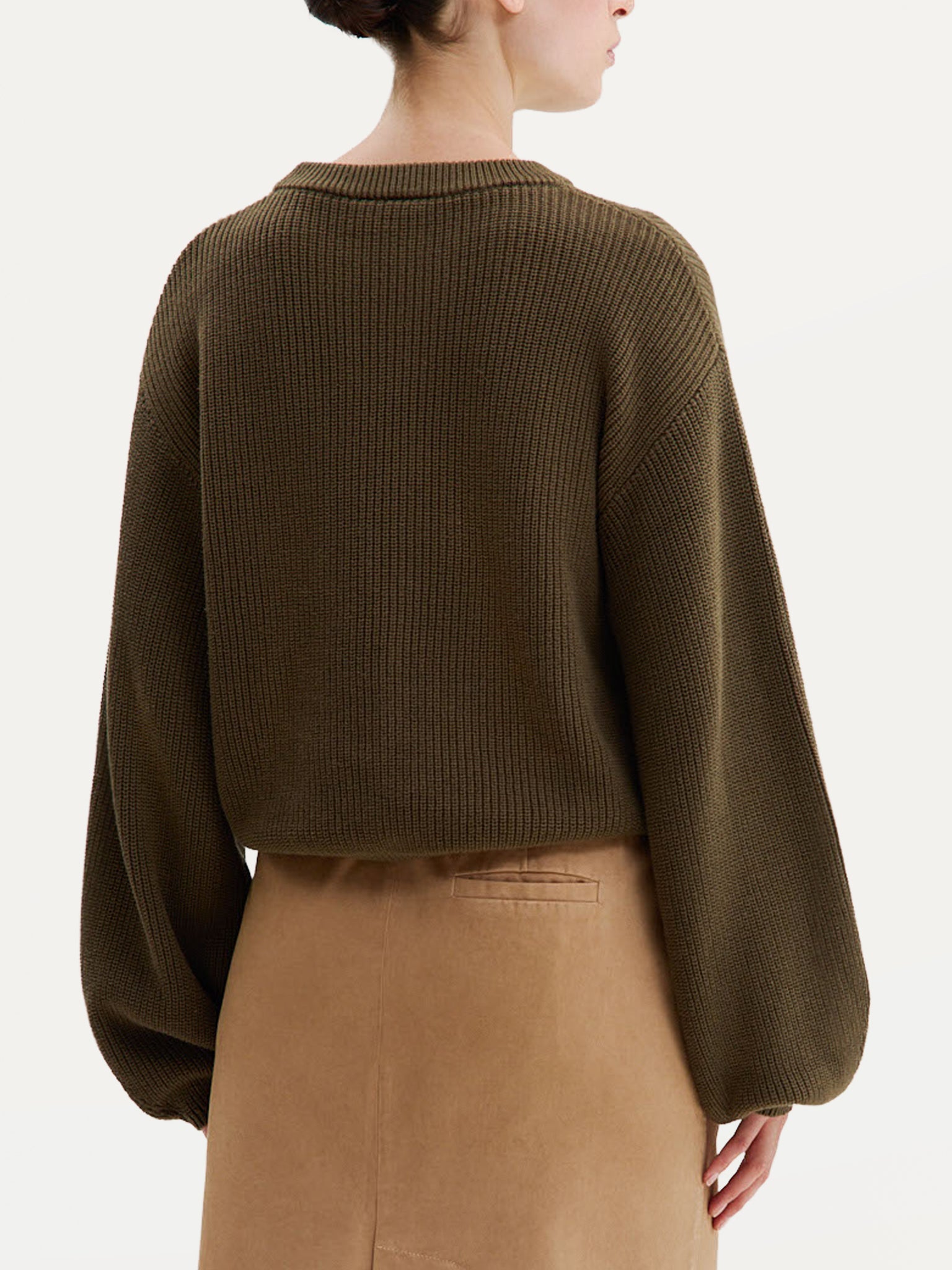 Coral Sweater | Moss Green