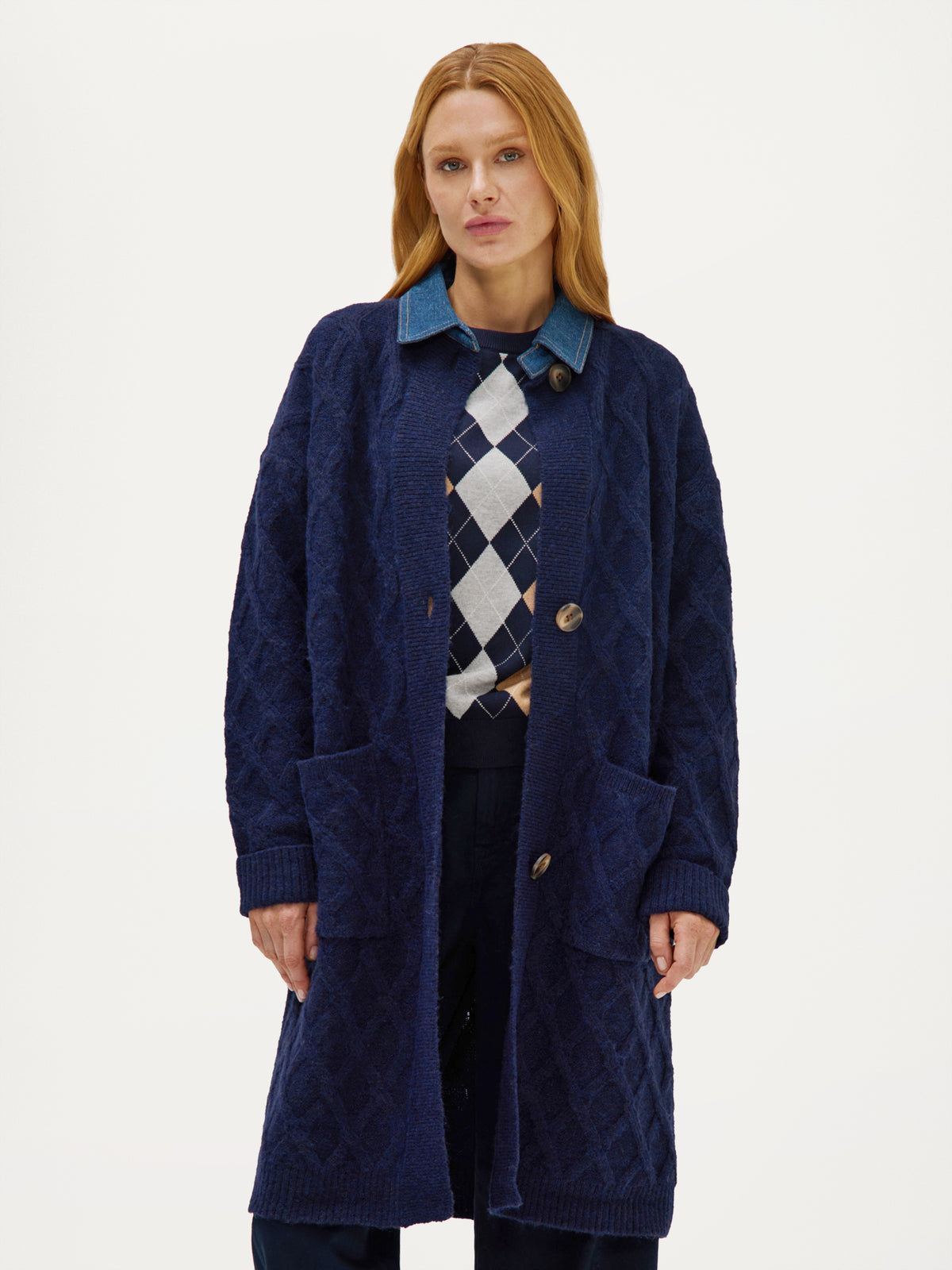 Constantijn Cardigan | Navy melange