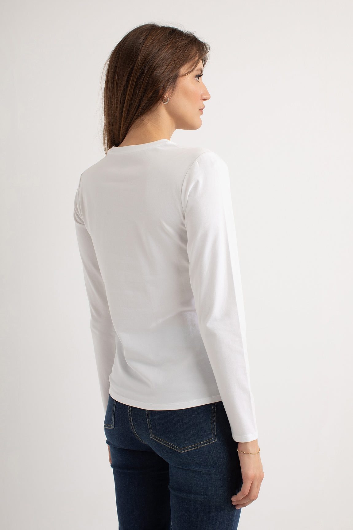 Hailey LS T-shirt | White