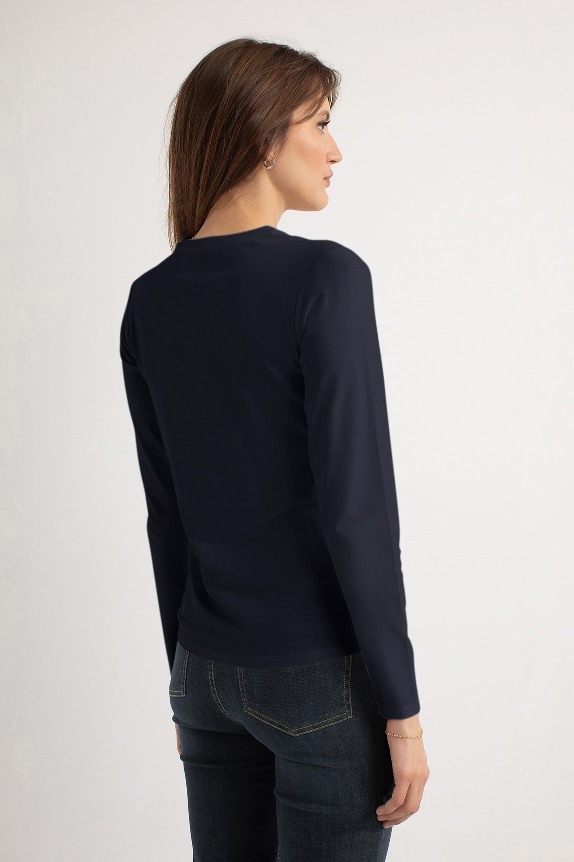 Hailey LS T-shirt | Navy