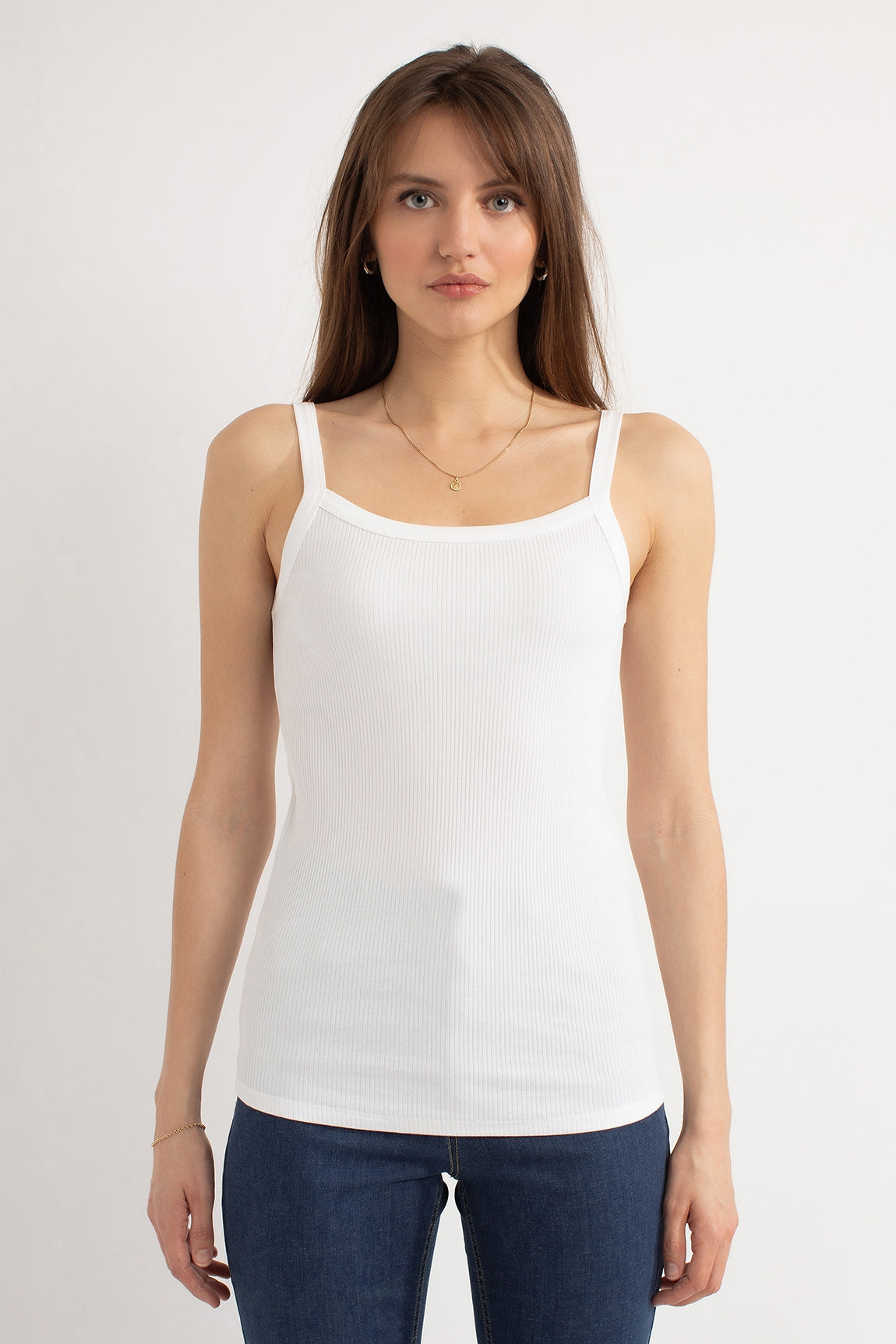 Holly Tank Top Rib | White