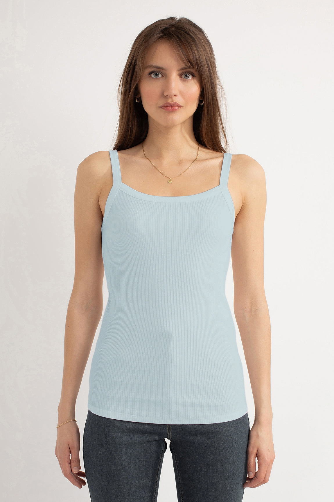 Holly Tank Top Rib | Light Blue