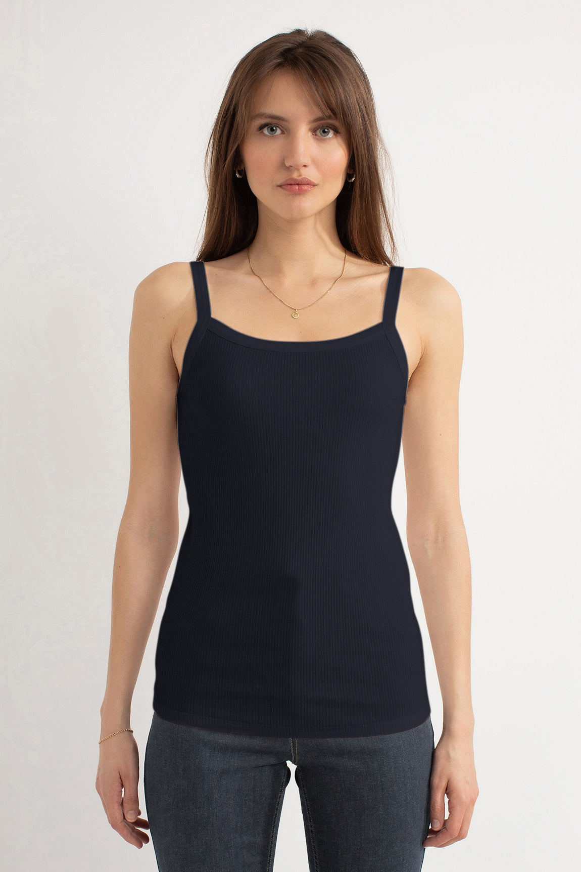 Holly Tank Top Rib | Navy