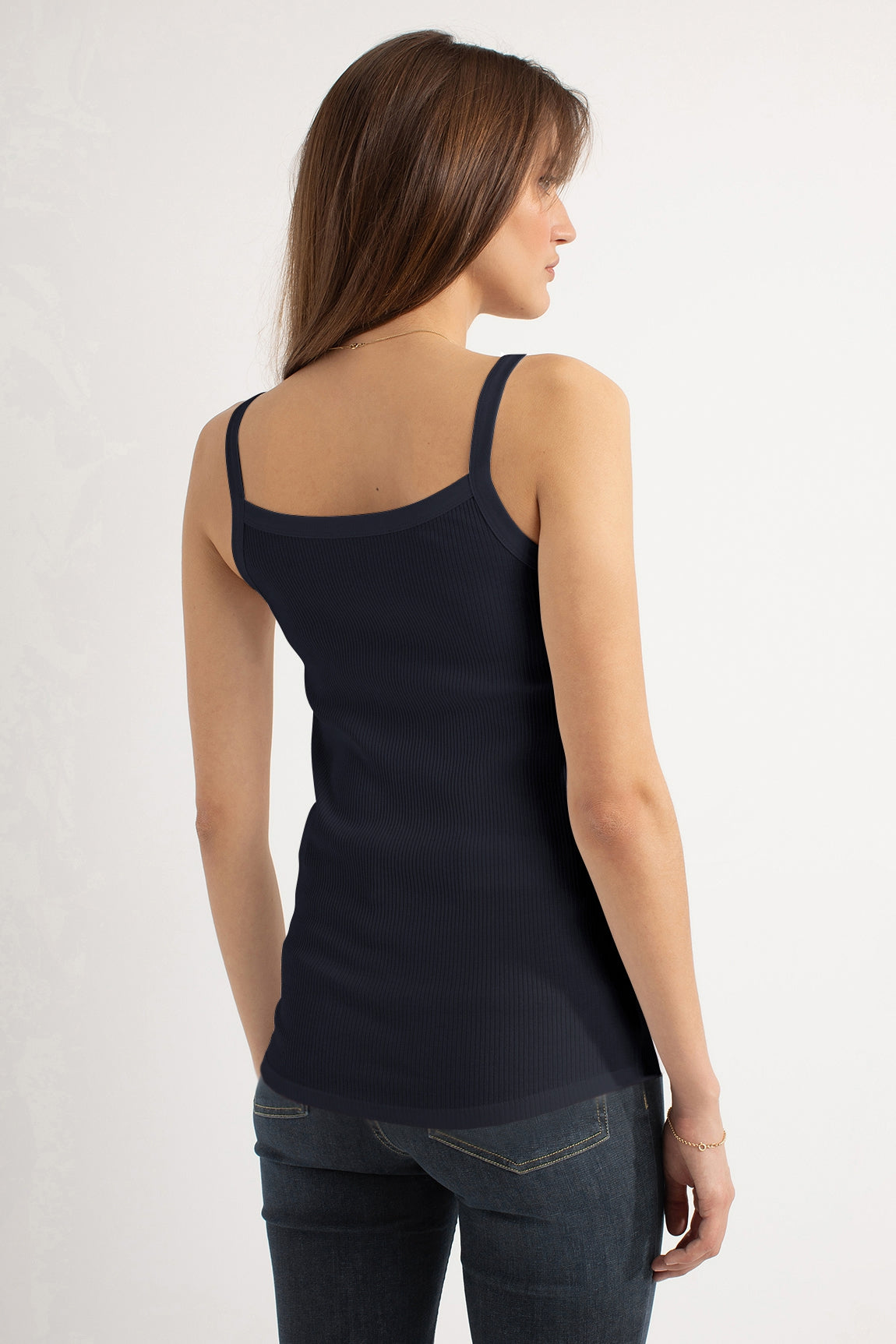 Holly Tank Top Rib | Navy