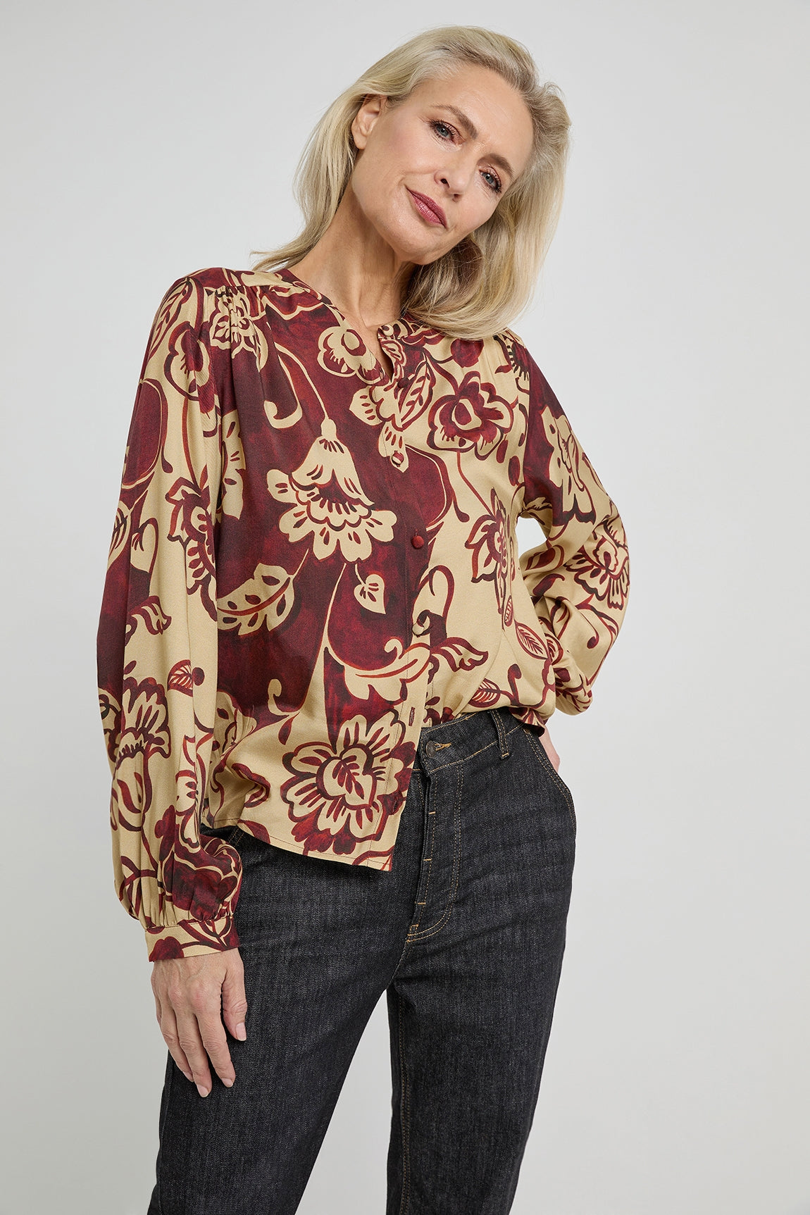 Anouska blouse | Camel print