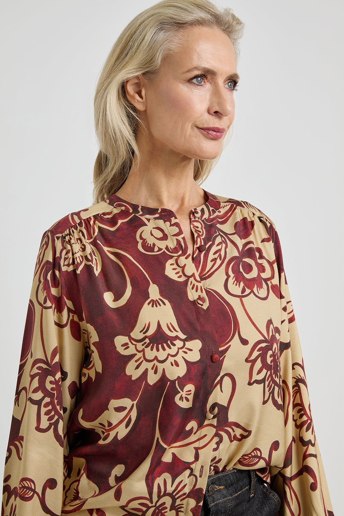 Anouska blouse | Camel print