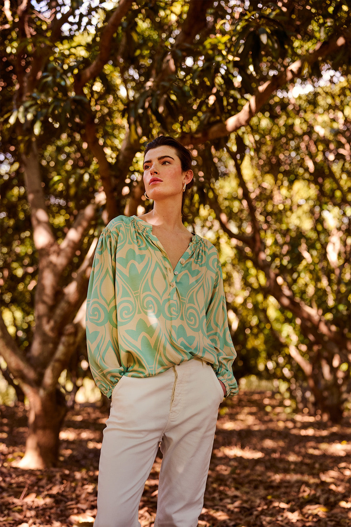 Jillian blouse | Jade print