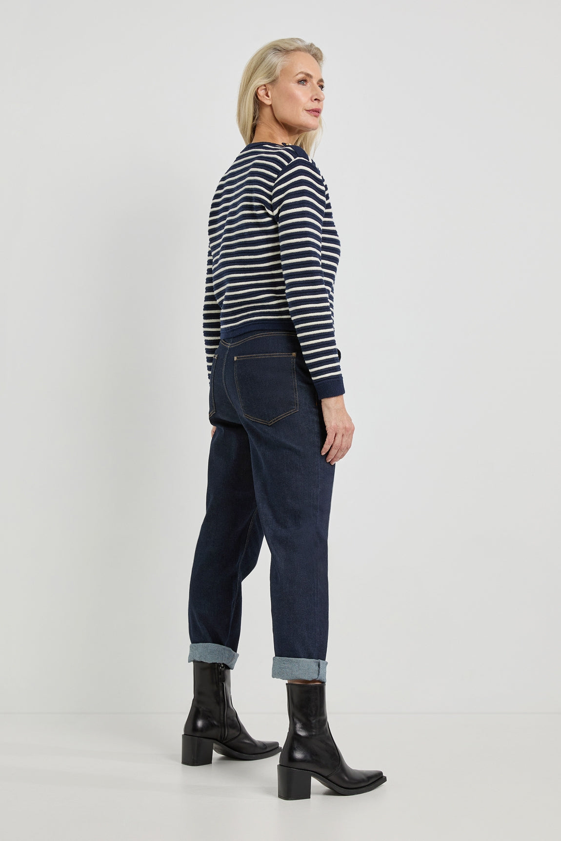 Avery cardigan | Navy stripe