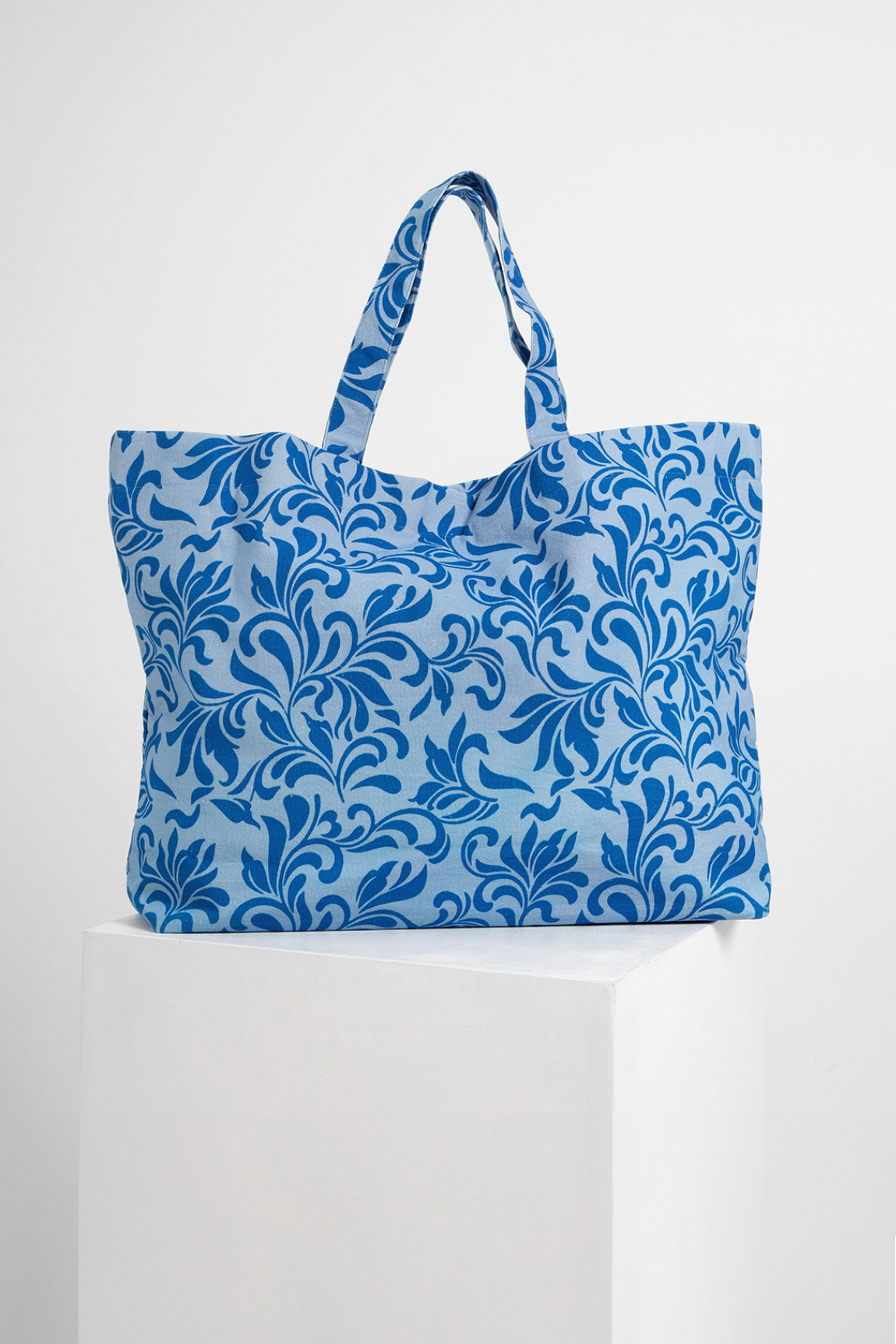 FREE GIFT | Beach Bag Cotton | Cobalt Blue print