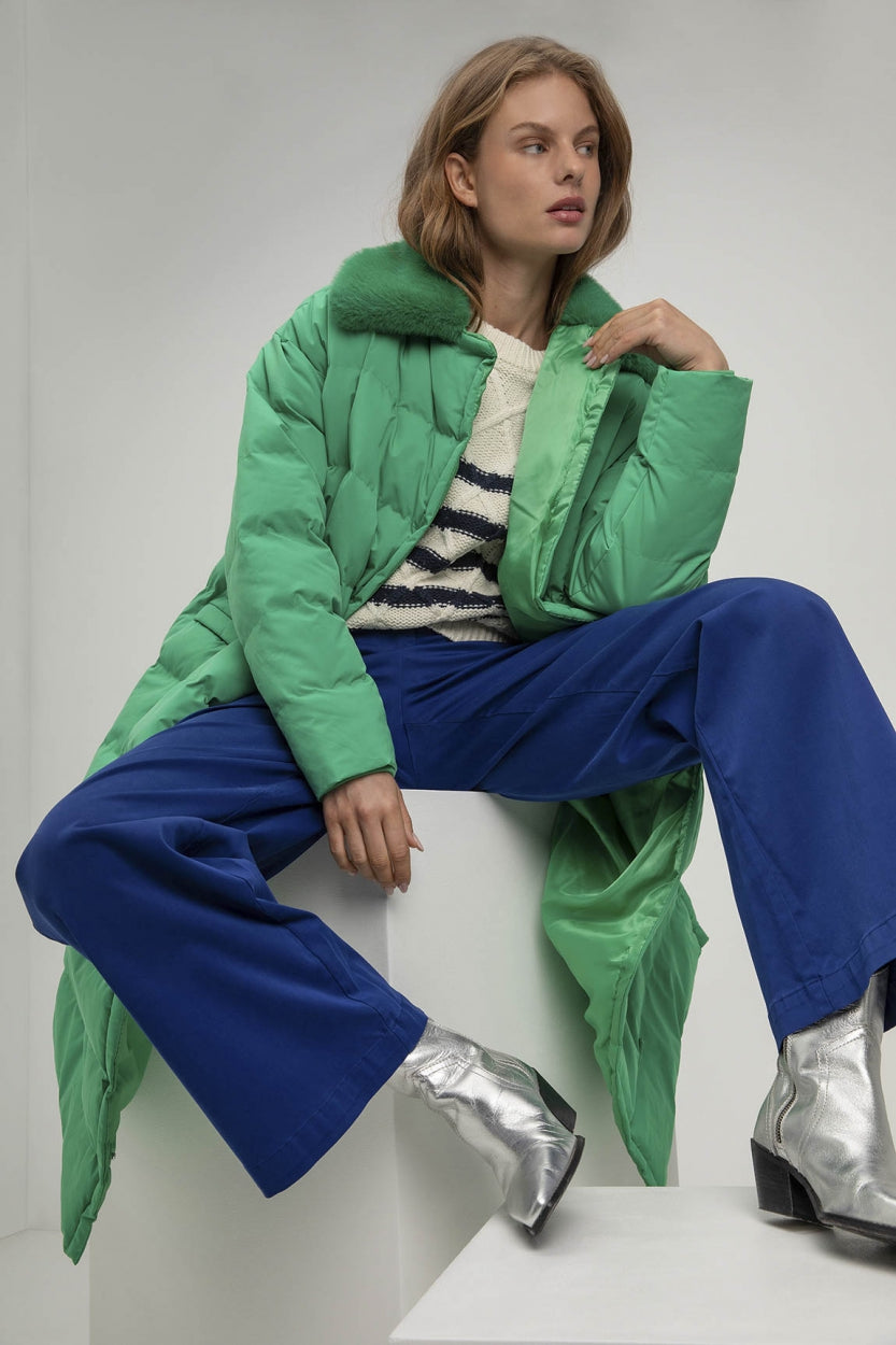 Suze coat | Parrot Green
