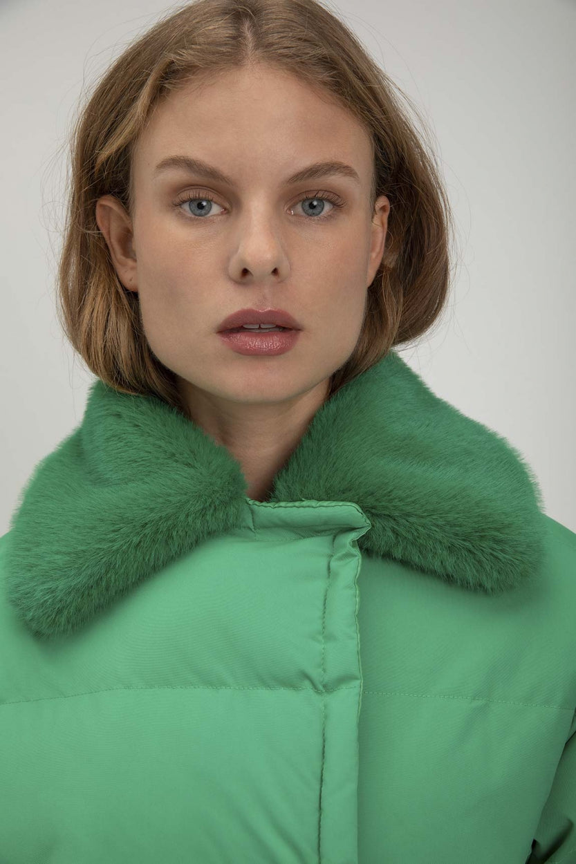 Suze coat | Parrot Green