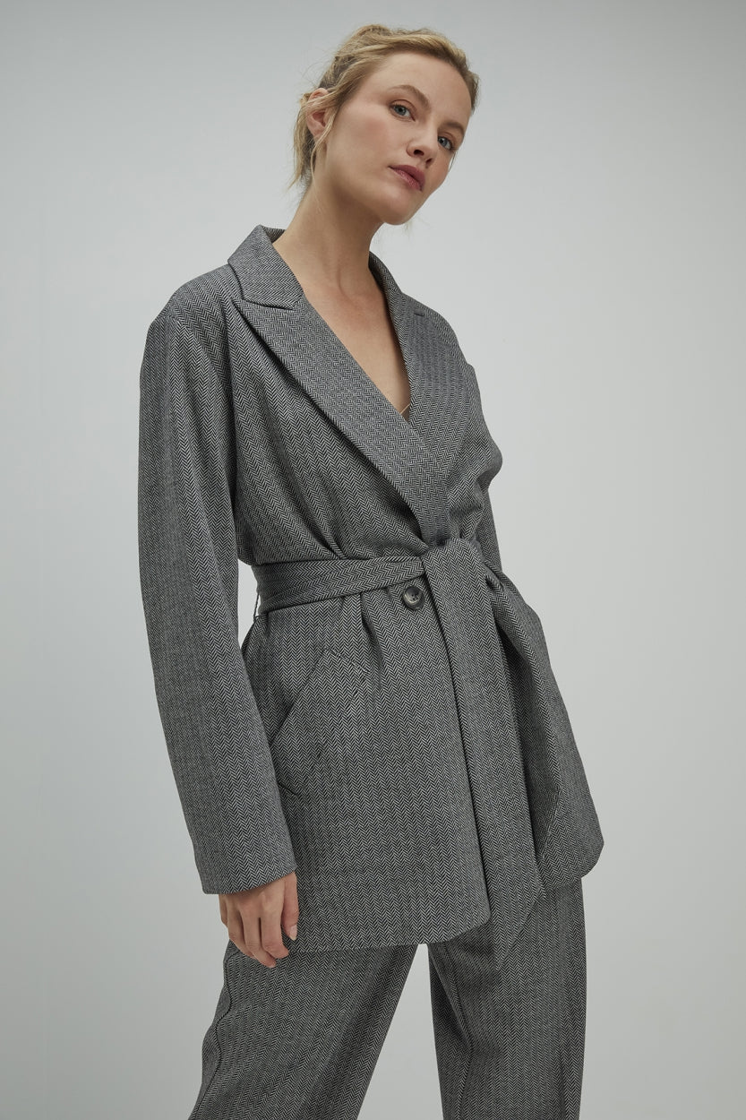 Storm blazer | Anthracite print