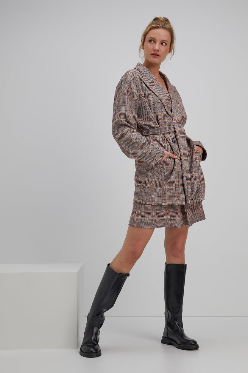 Storm blazer | Multi colour dark check