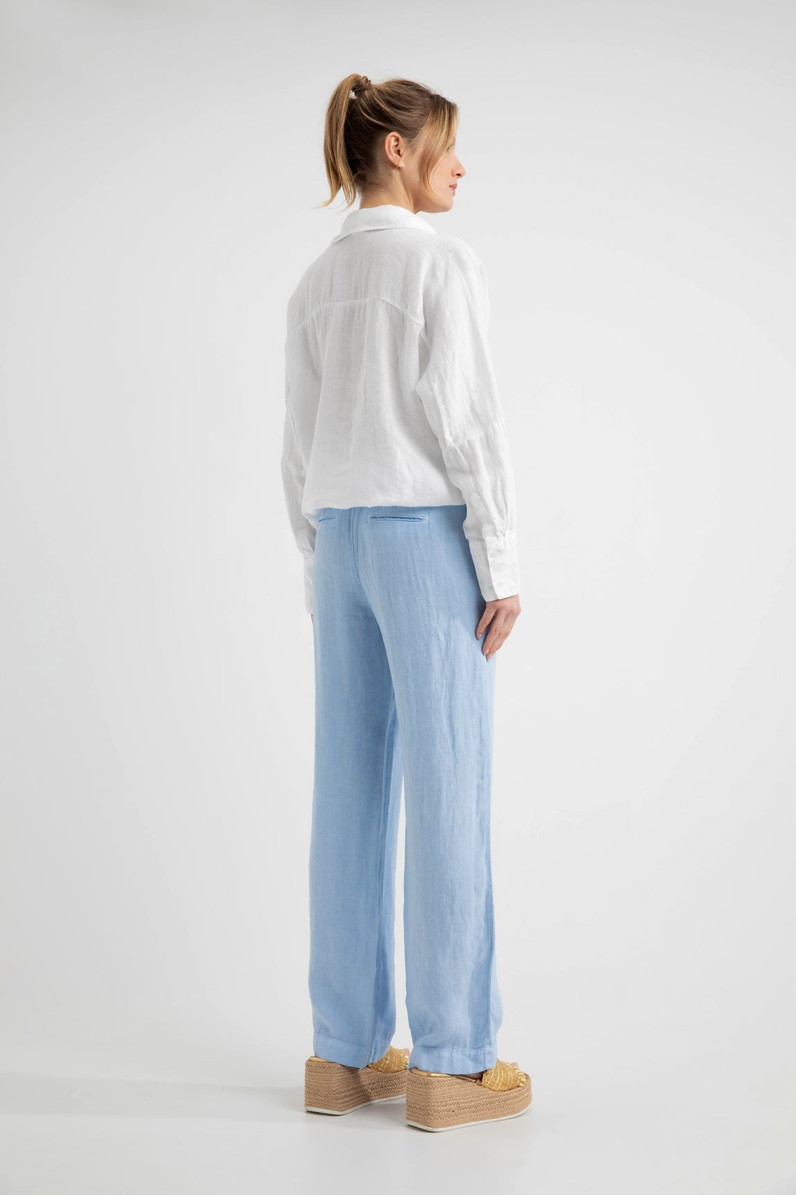 Linen Trousers Dominique | Light Blue
