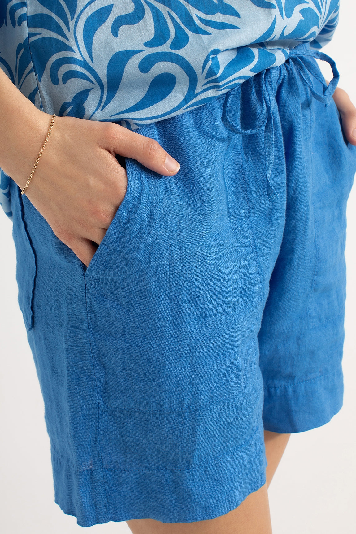 Linen Shorts Darius | Cobalt Blue
