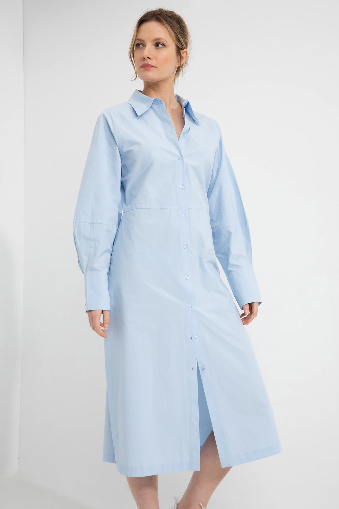 Cotton Dress Dex | Light Blue