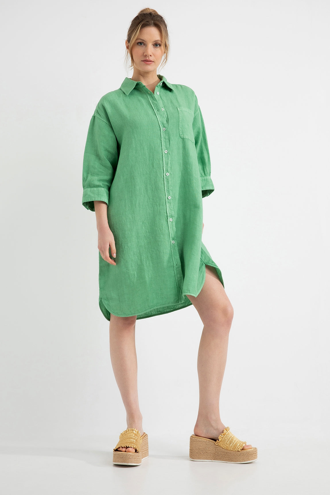 Linen Dress Daantje | Sea Green