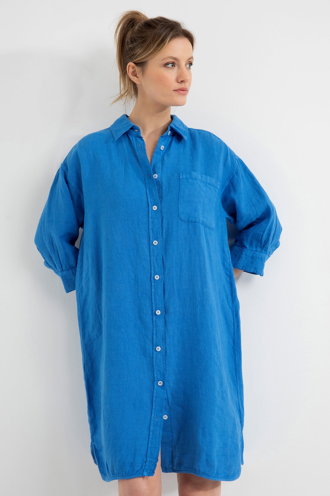 Shirt Dress Daantje | Cobalt Blue