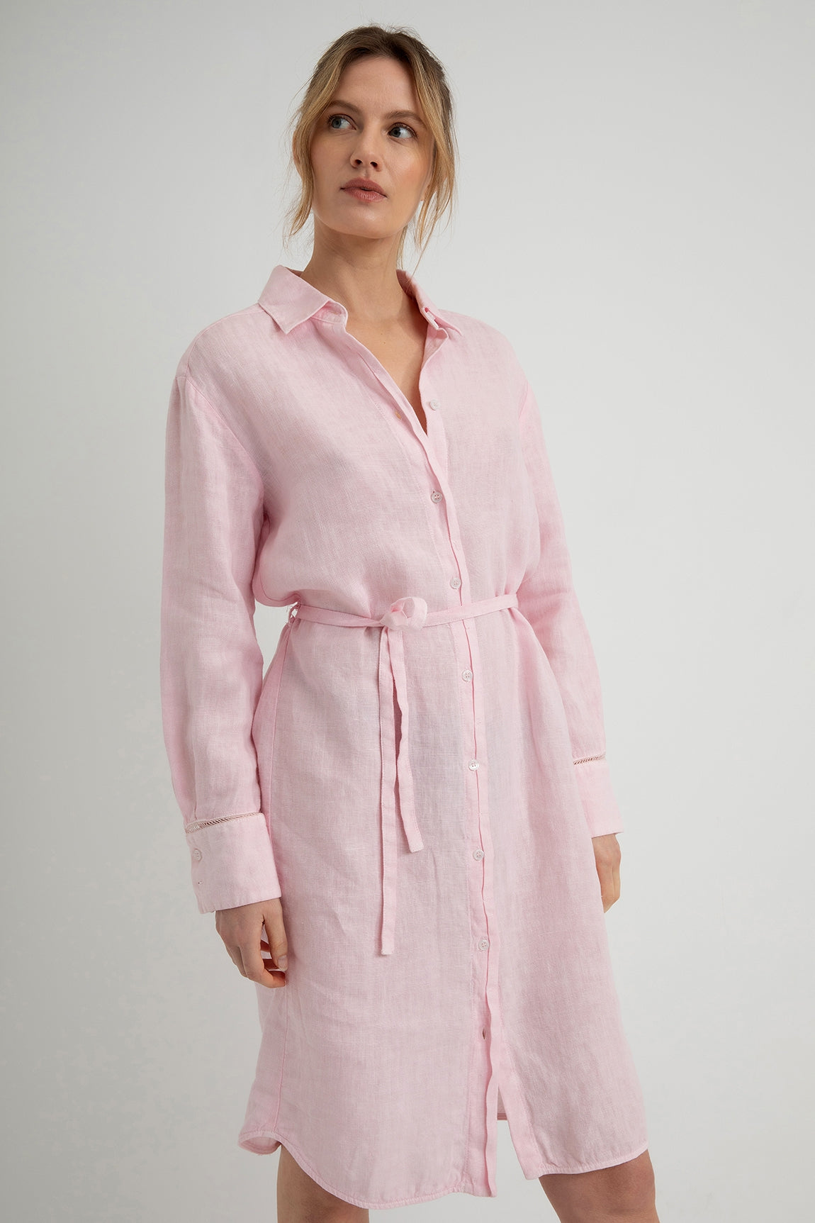 Linen Dress Dorine | Soft Pink