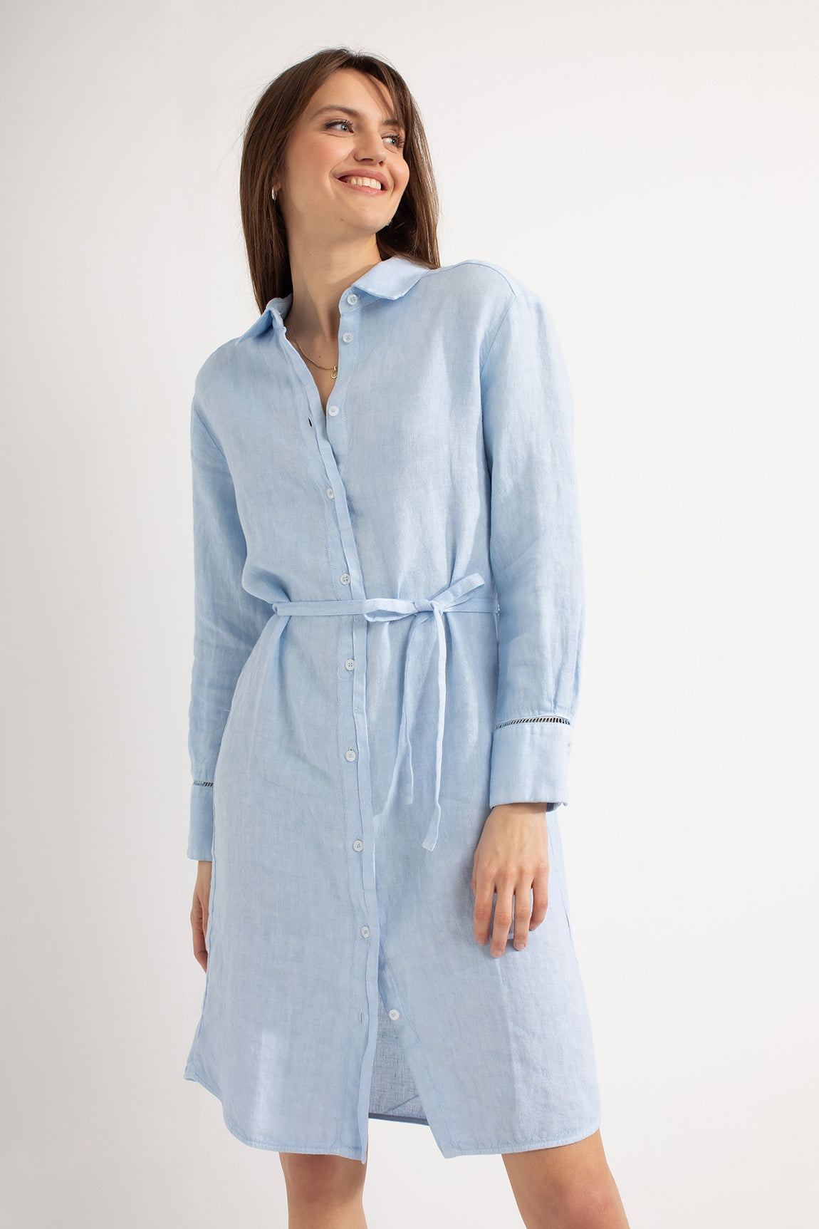 Linen Dress Dorine | Light Blue