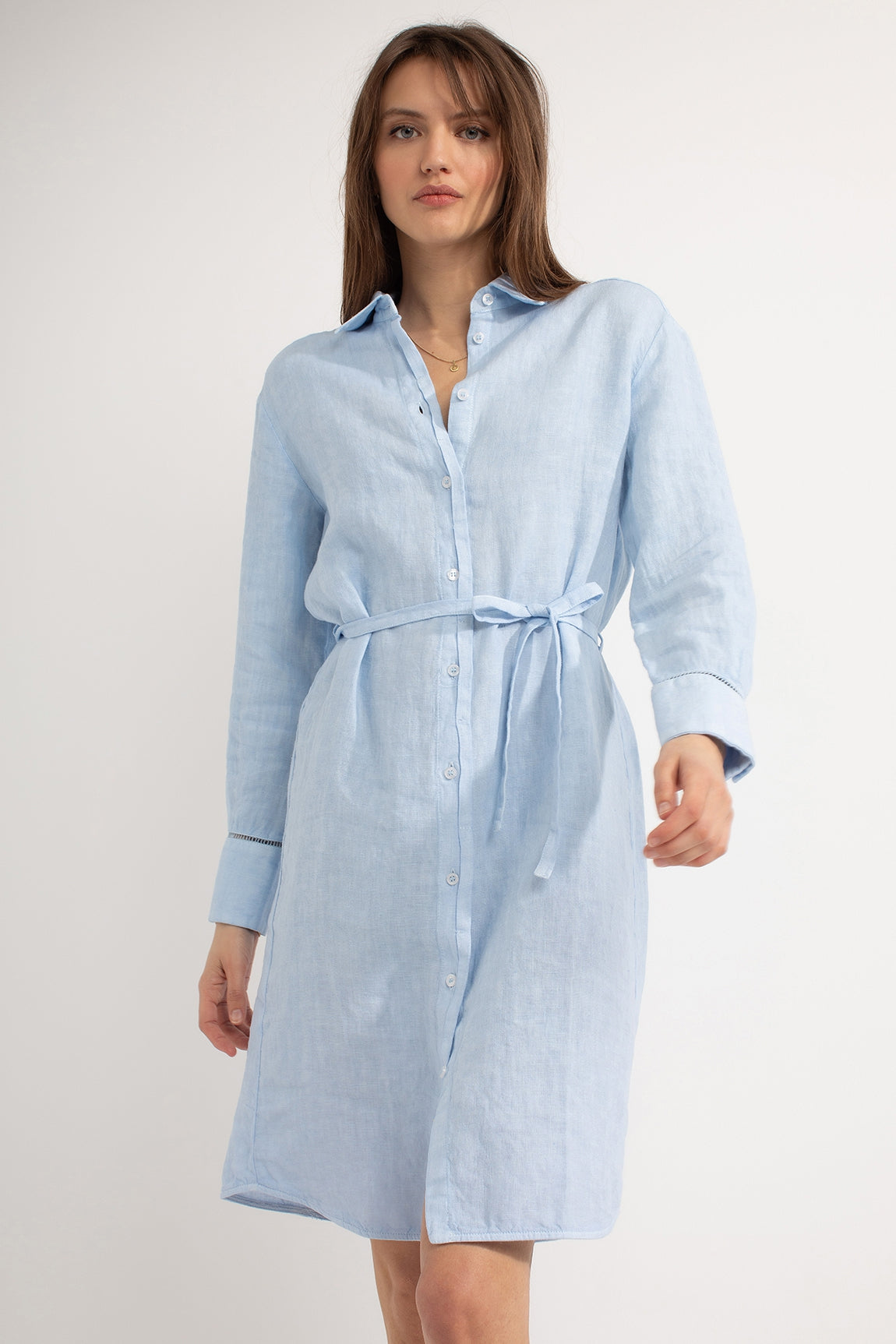 Linen Dress Dorine | Light Blue
