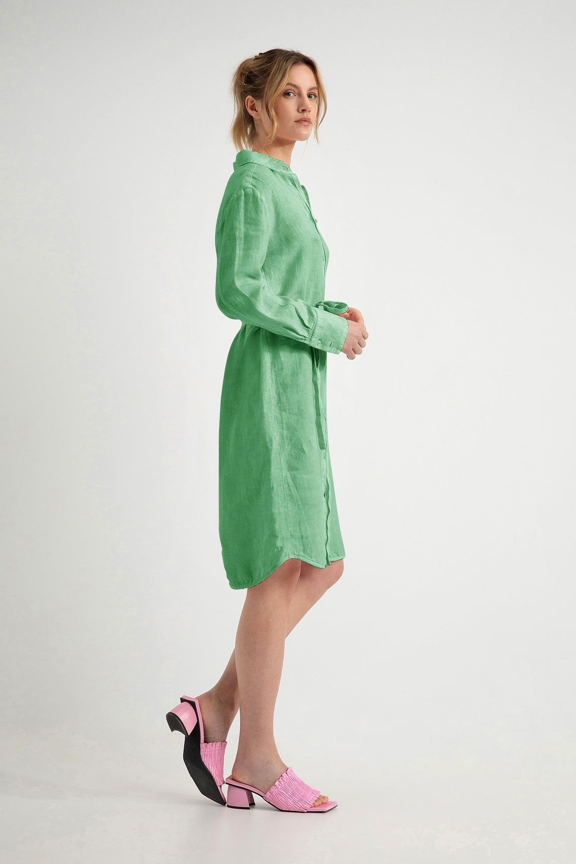 Linen Dress Dorine | Sea Green