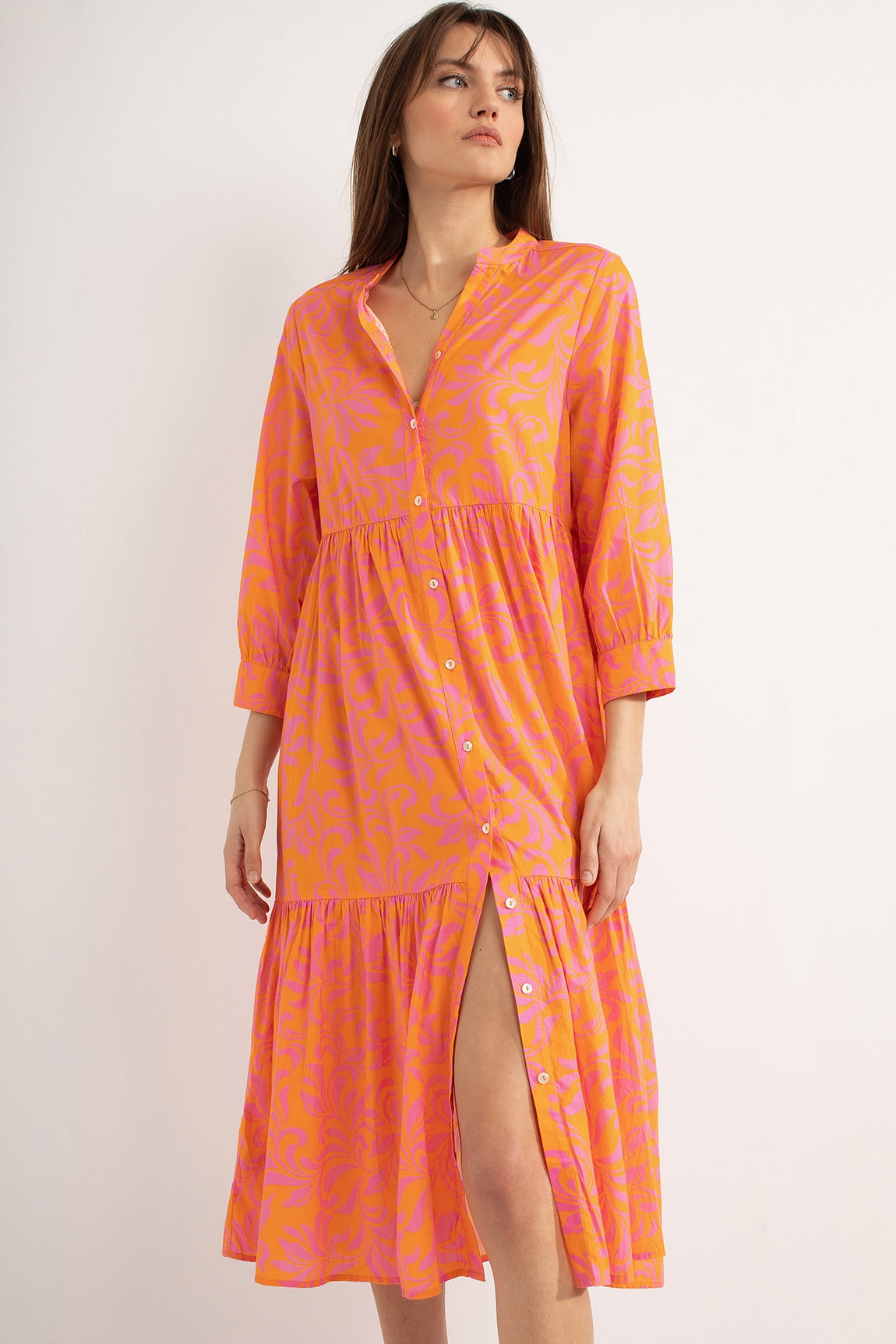 Print Dress Dolores | Light Orange print